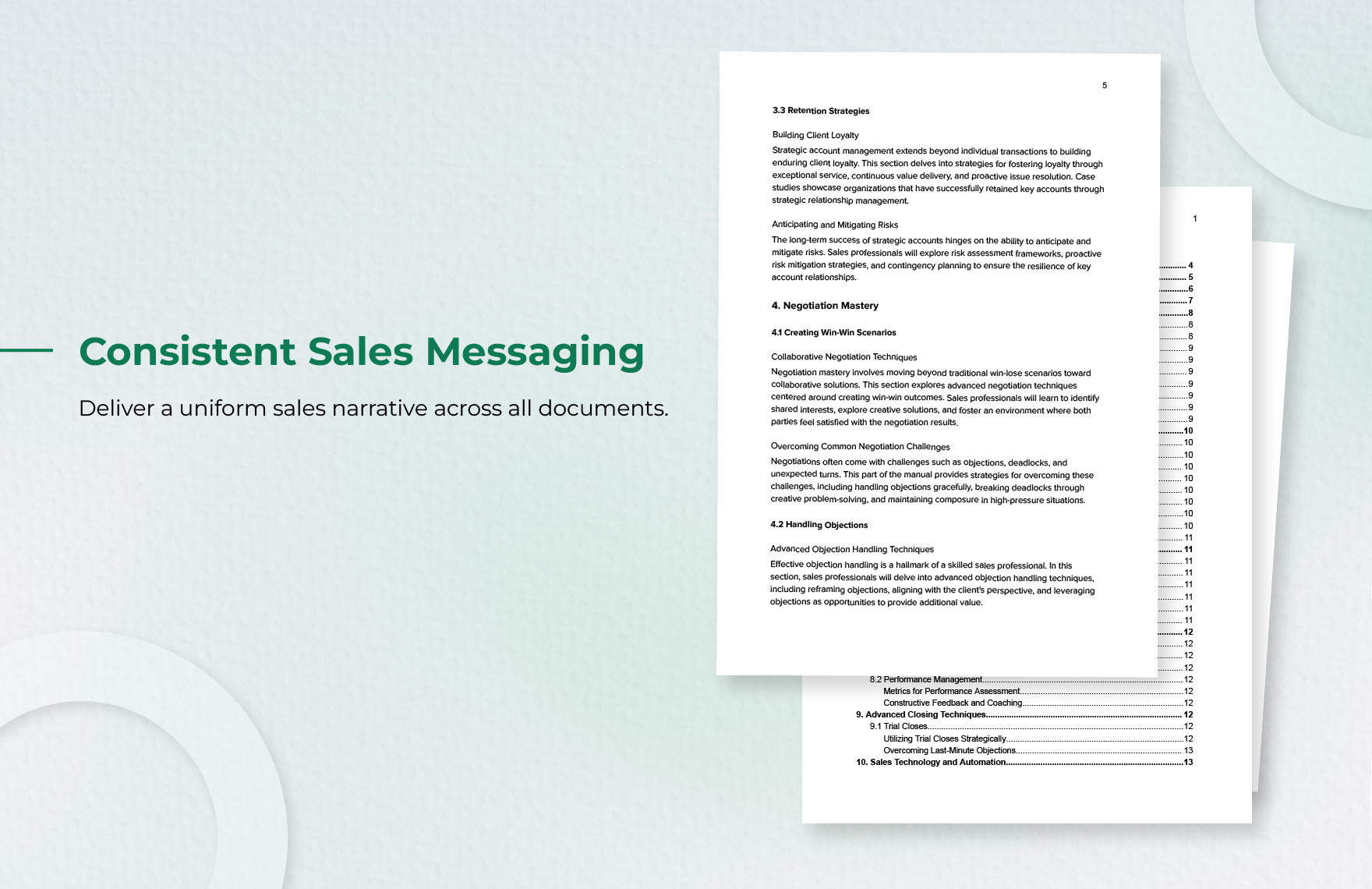 Advanced Sales Training Manual Template