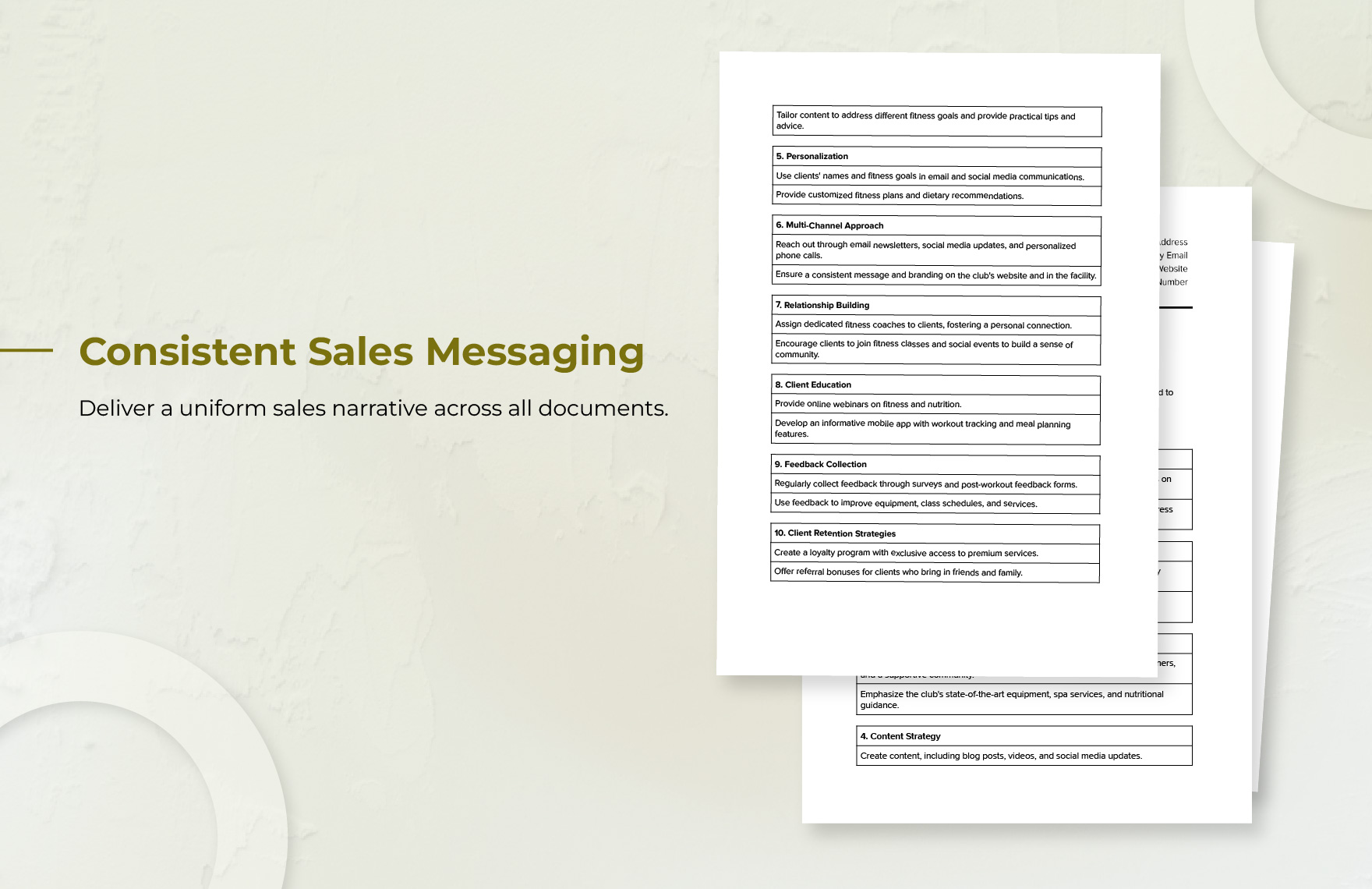Client-centric Sales Campaign Outline Template