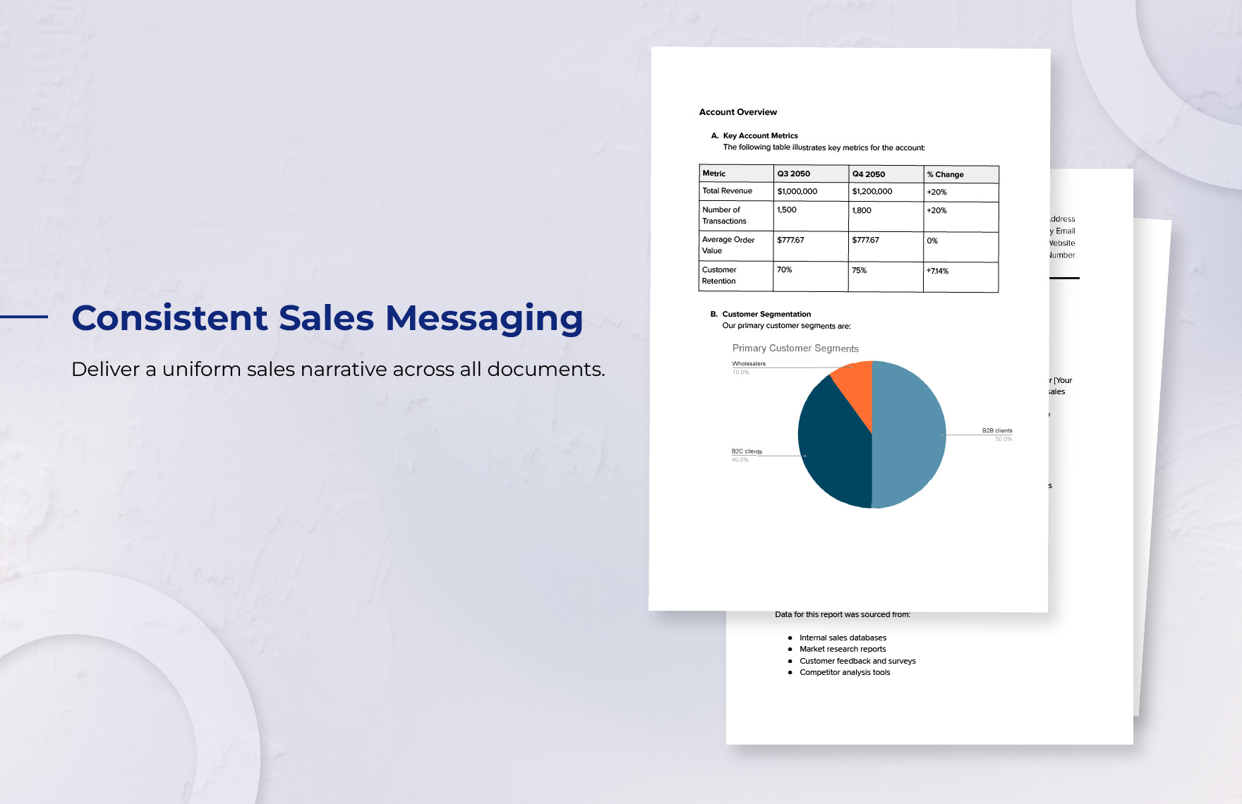 Sales Account Analysis Report Template