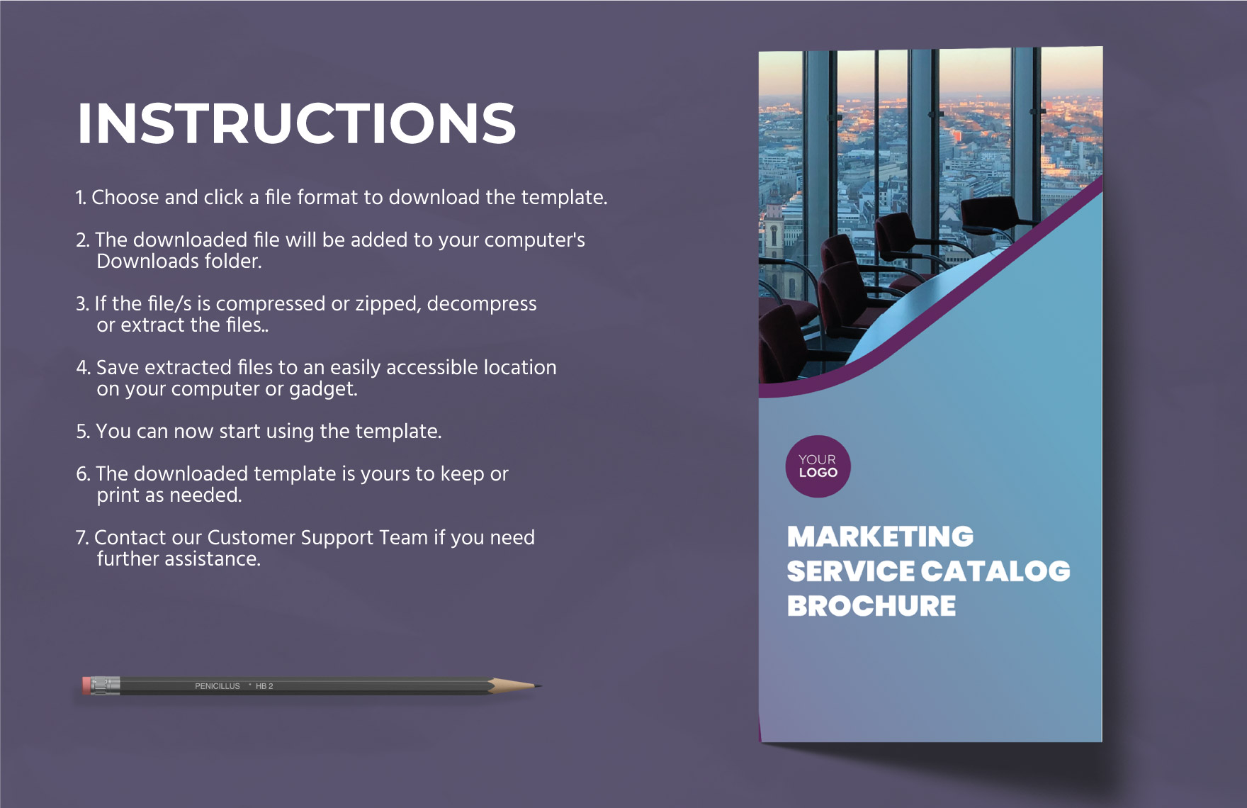 Marketing Service Catalog Brochure Template