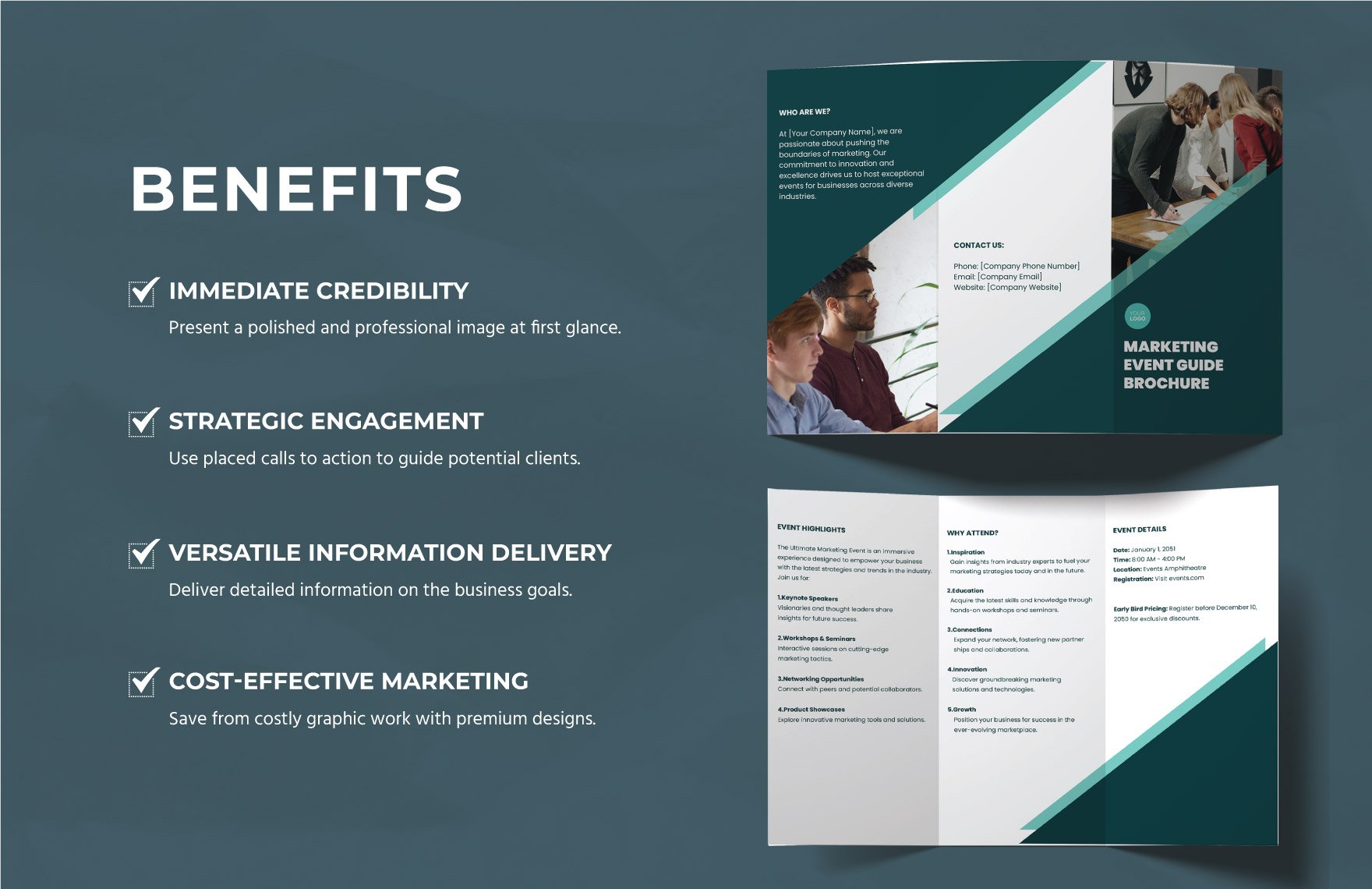 Marketing Event Guide Brochure Template