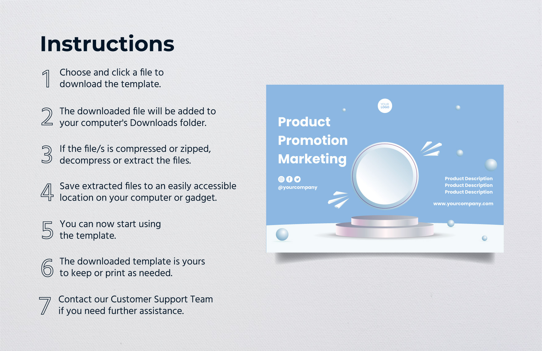 Product Promotion Marketing Sign Template