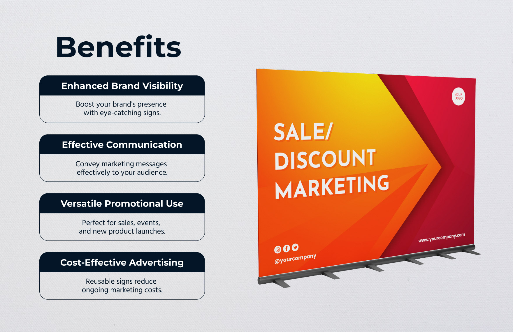 Sale or Discount Marketing Sign Template