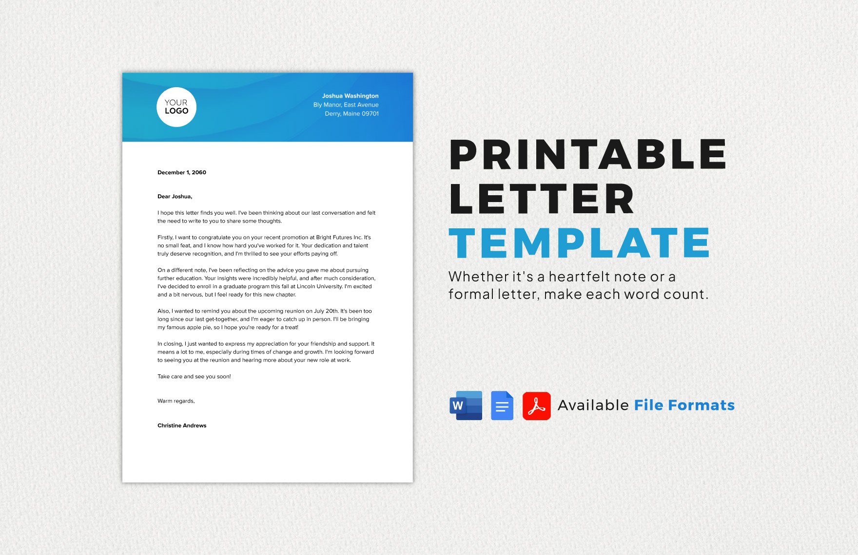 Printable Letter Template