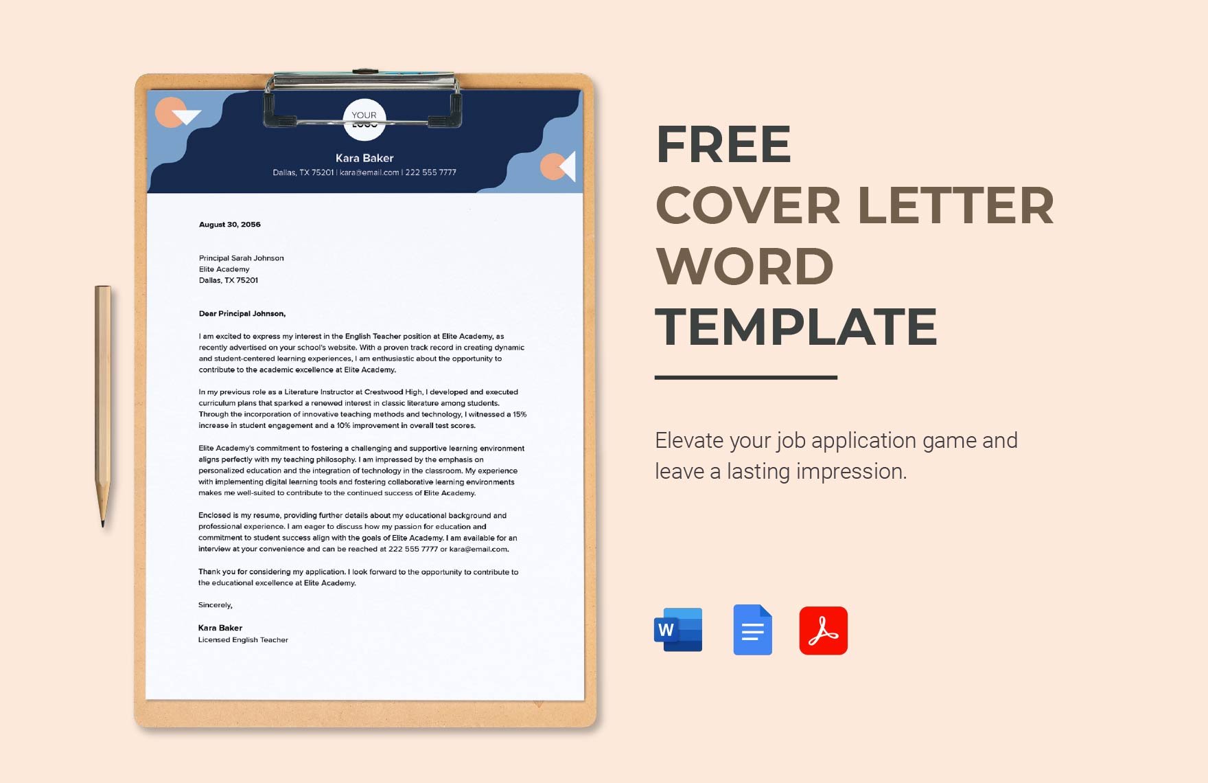Cover Letter Word Template