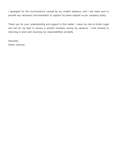 Free Leave Letter to HR for Health Problem Template to Edit Online