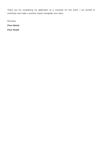 Free Volunteer Letter Template to Edit Online