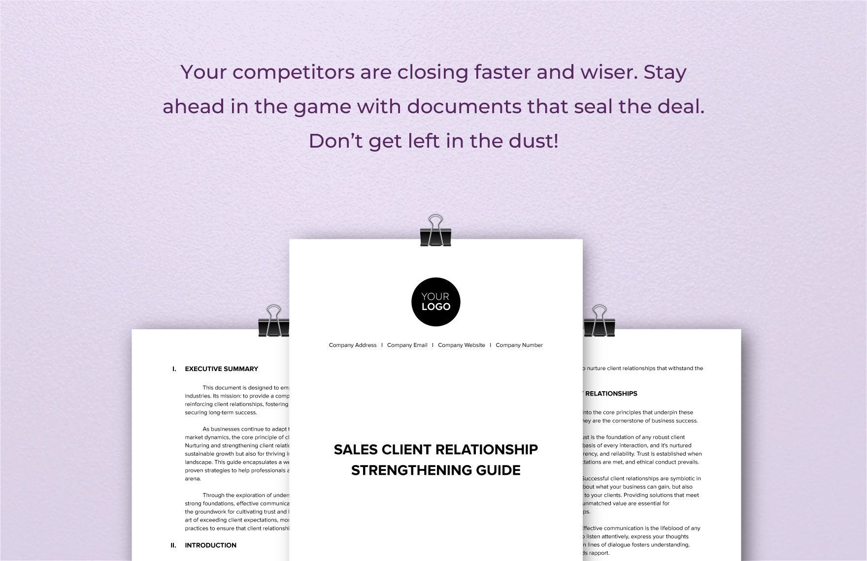 Sales Client Relationship Strengthening Guide Template
