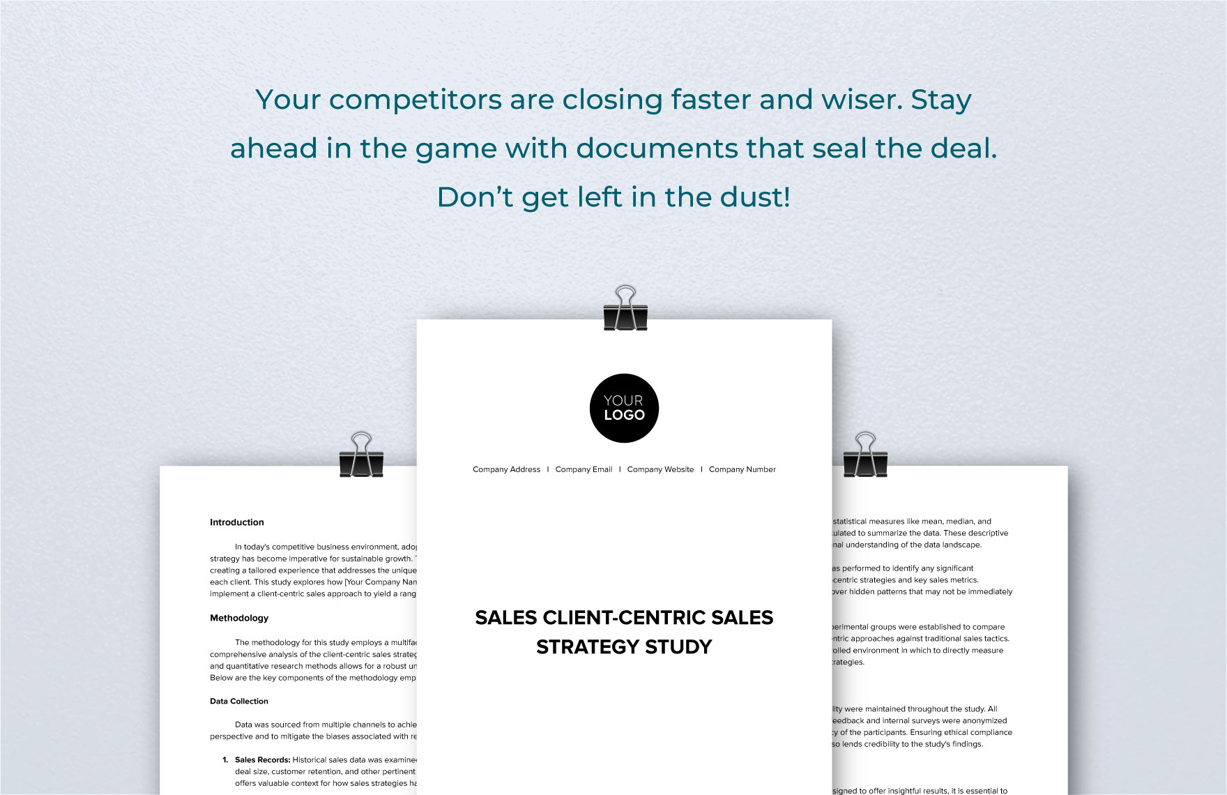 Sales Client-Centric Sales Strategy Study Template