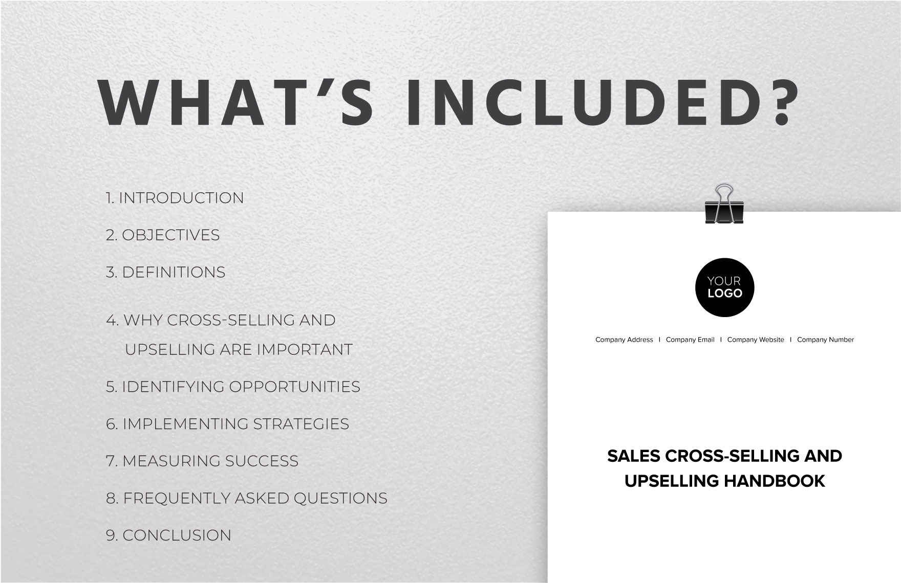 Sales Cross-Selling and Upselling Handbook Template