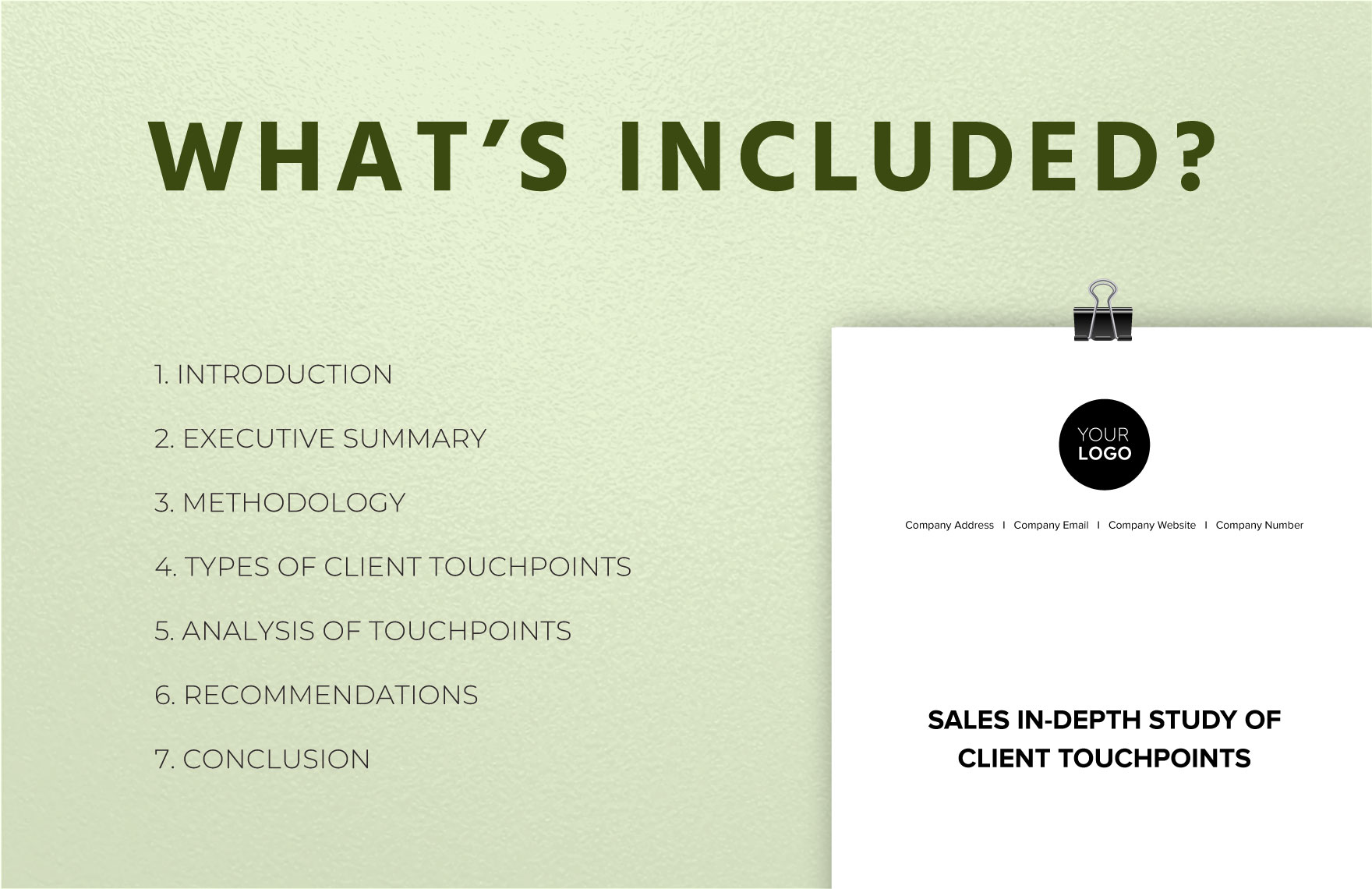 Sales In-depth Study of Client Touchpoints Template