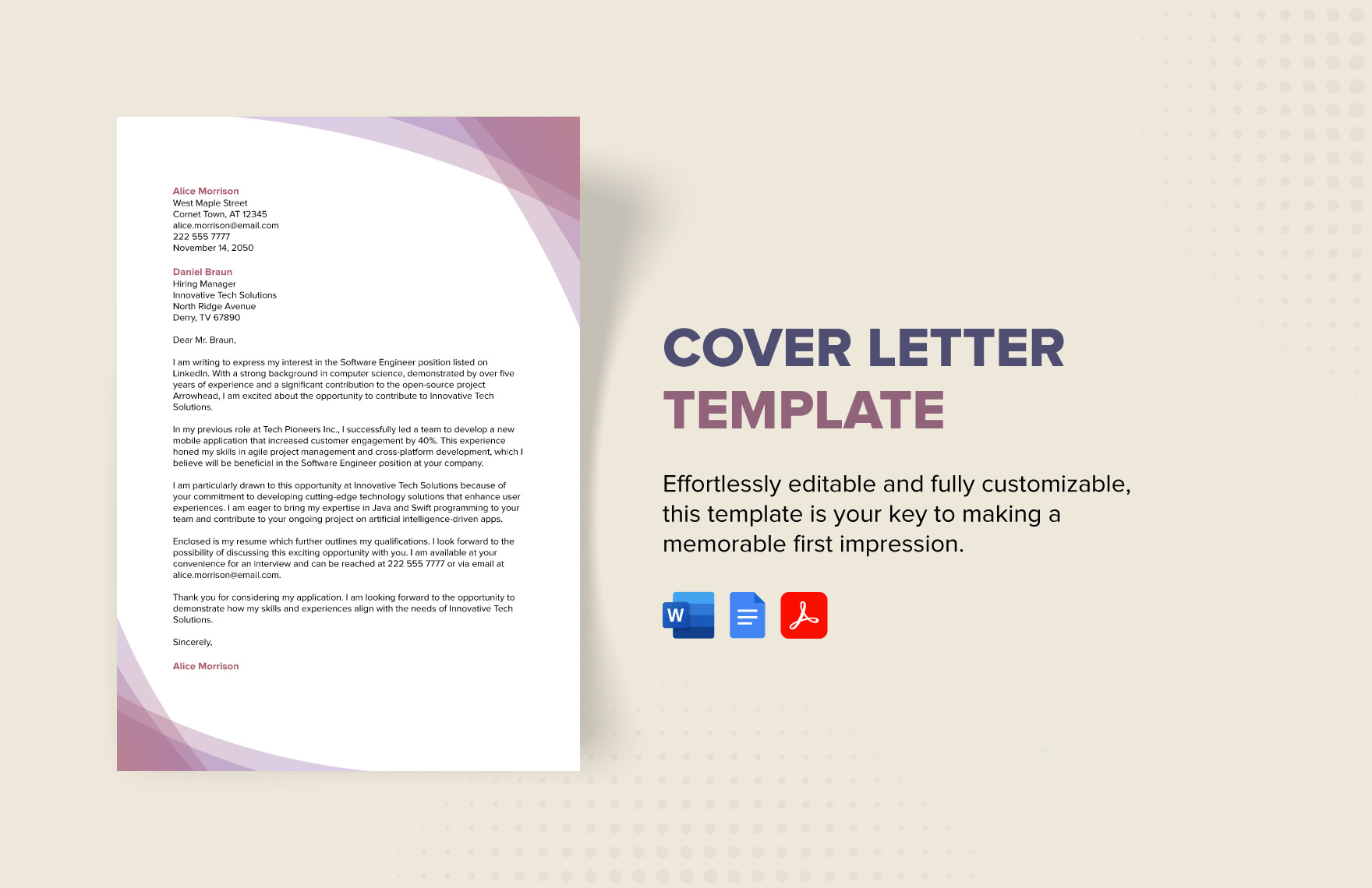 Free HR Resume Cover Letter Template - Download in Word, Google Docs ...