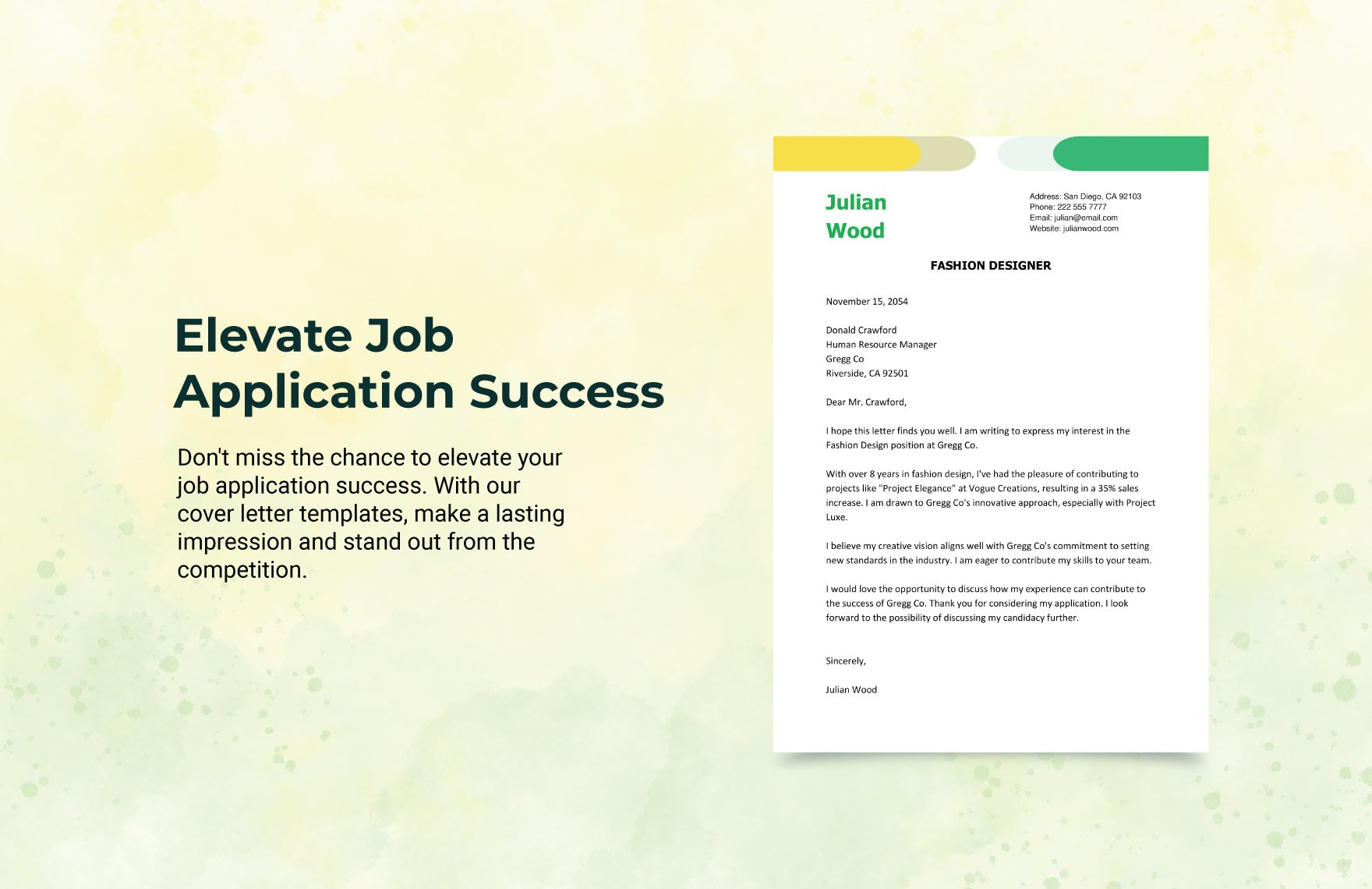 Cover Letter for Opportunity Template