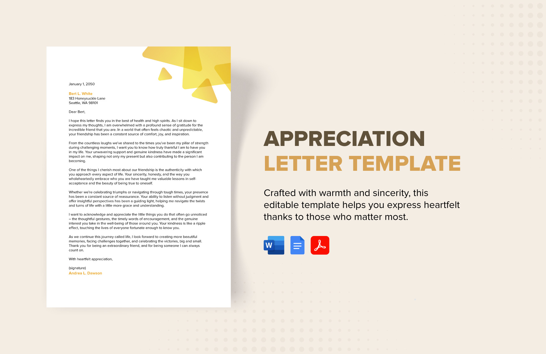 Appreciation Letter Template in Word, PDF, Google Docs, Pages - Download | Template.net