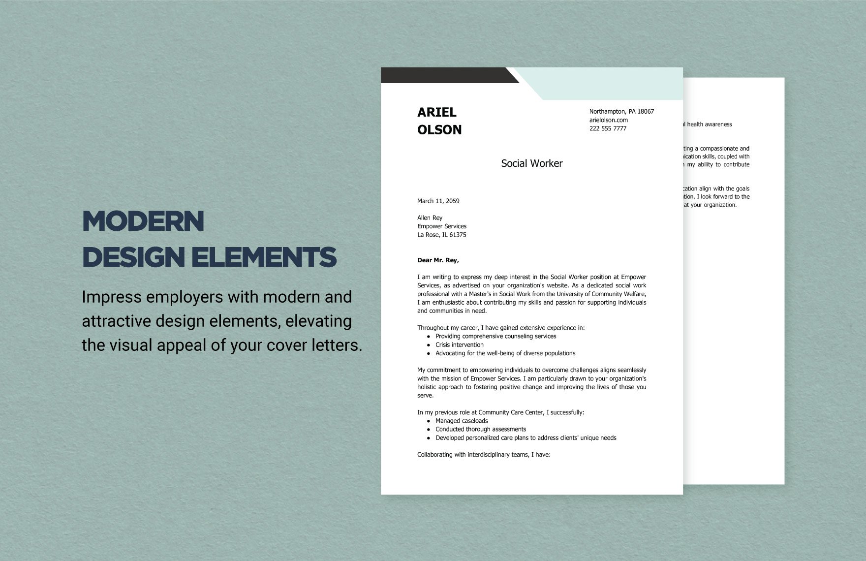Printable Cover Letter Template