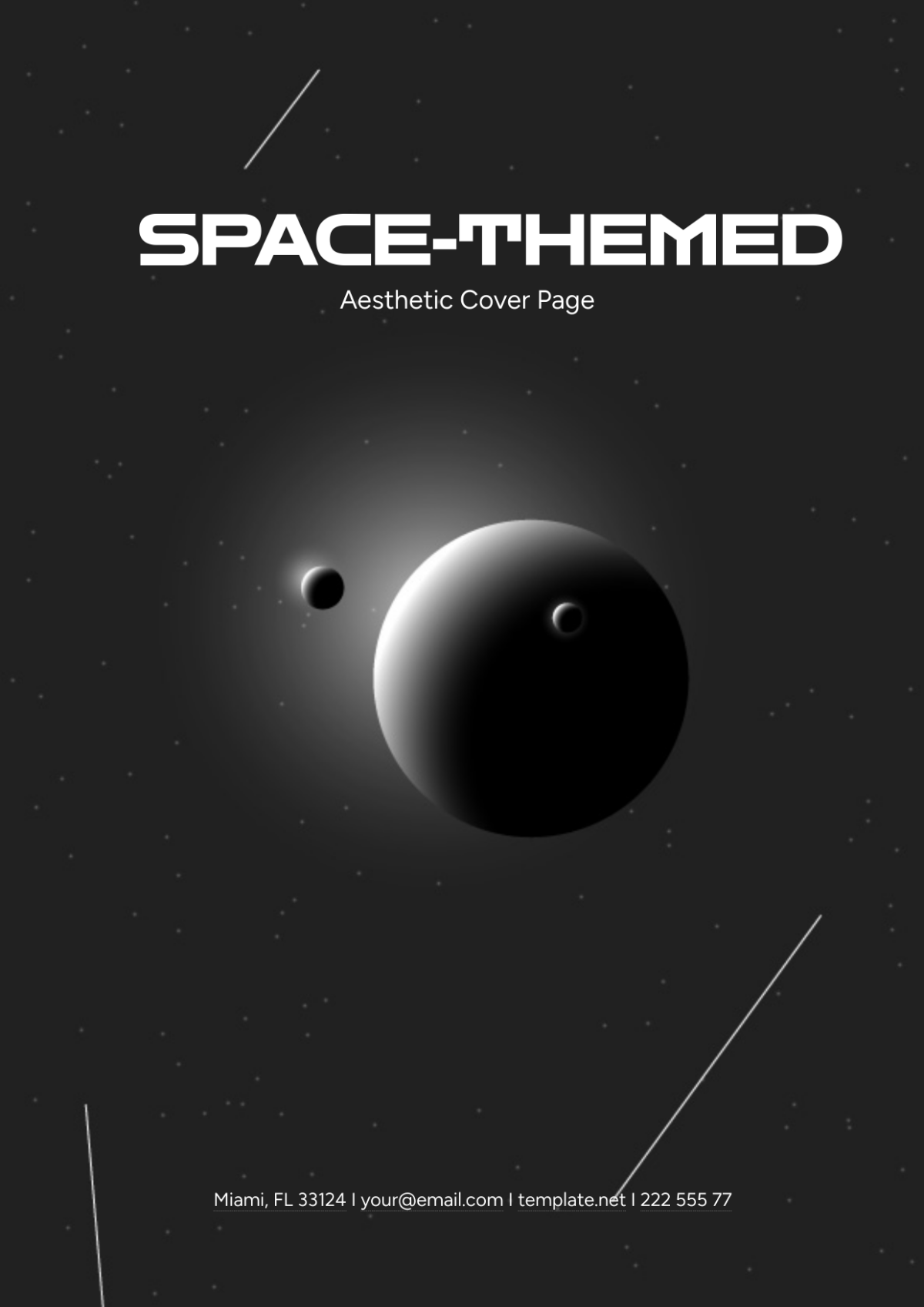 Space-themed Aesthetic Cover Page