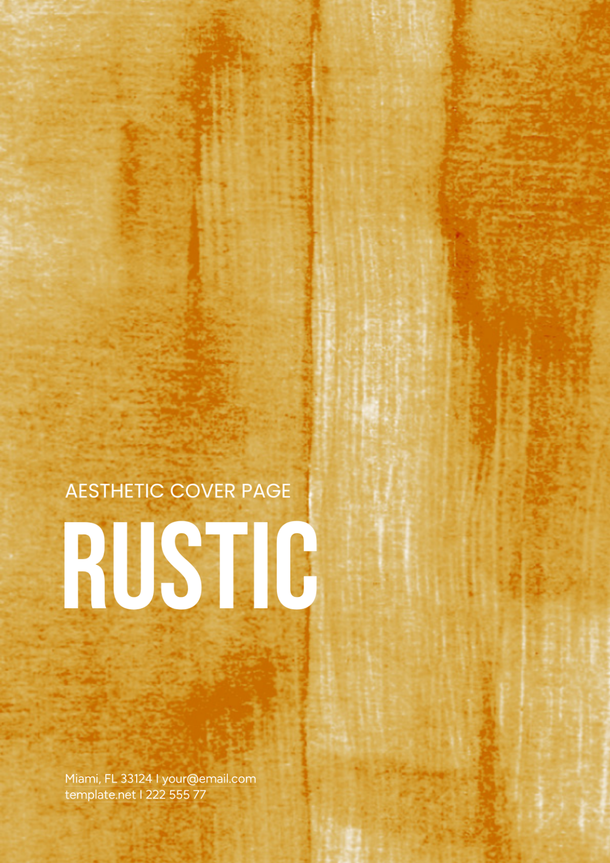 Rustic Aesthetic Cover Page Template
