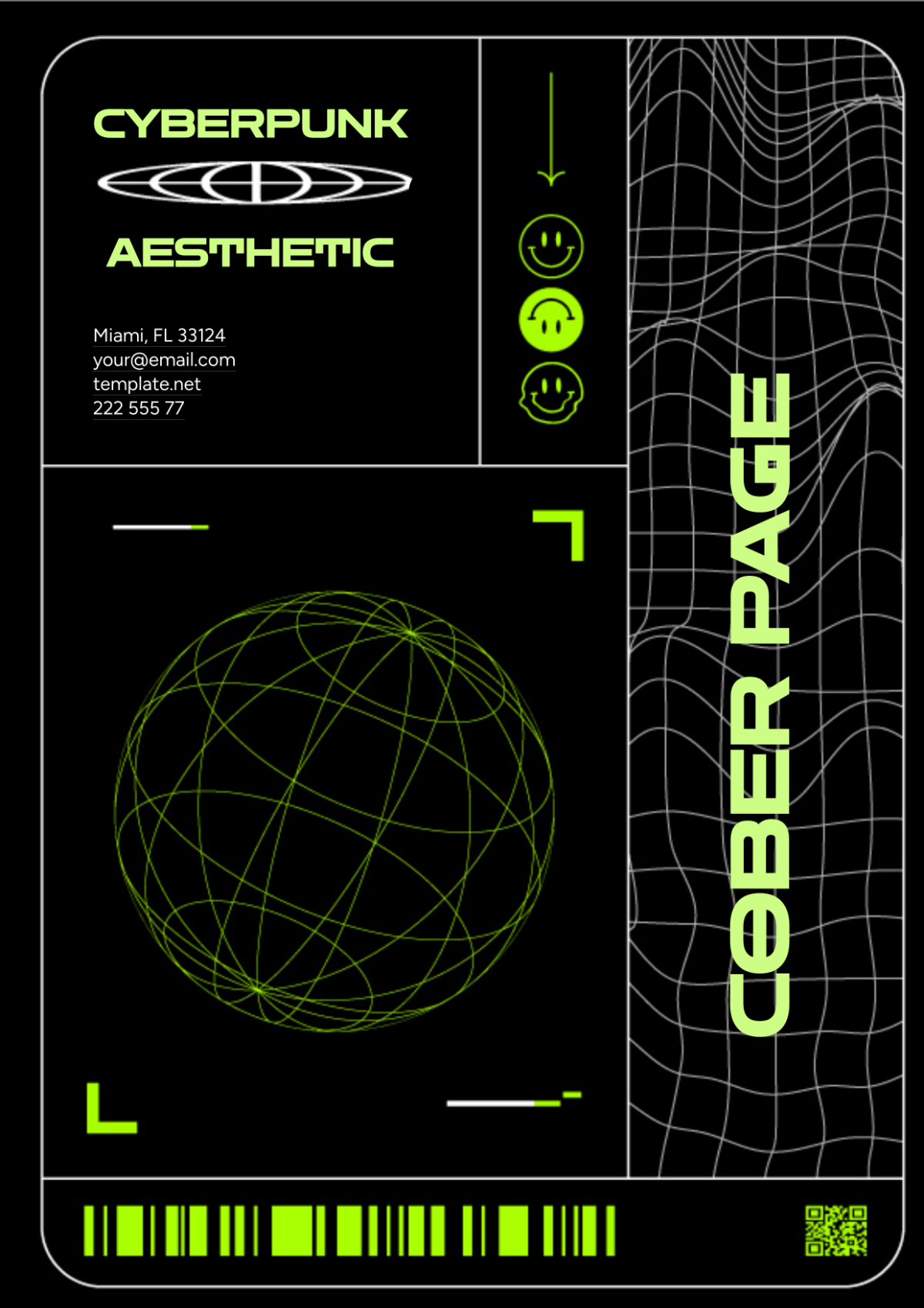 Cyberpunk Aesthetic Cover Page Template