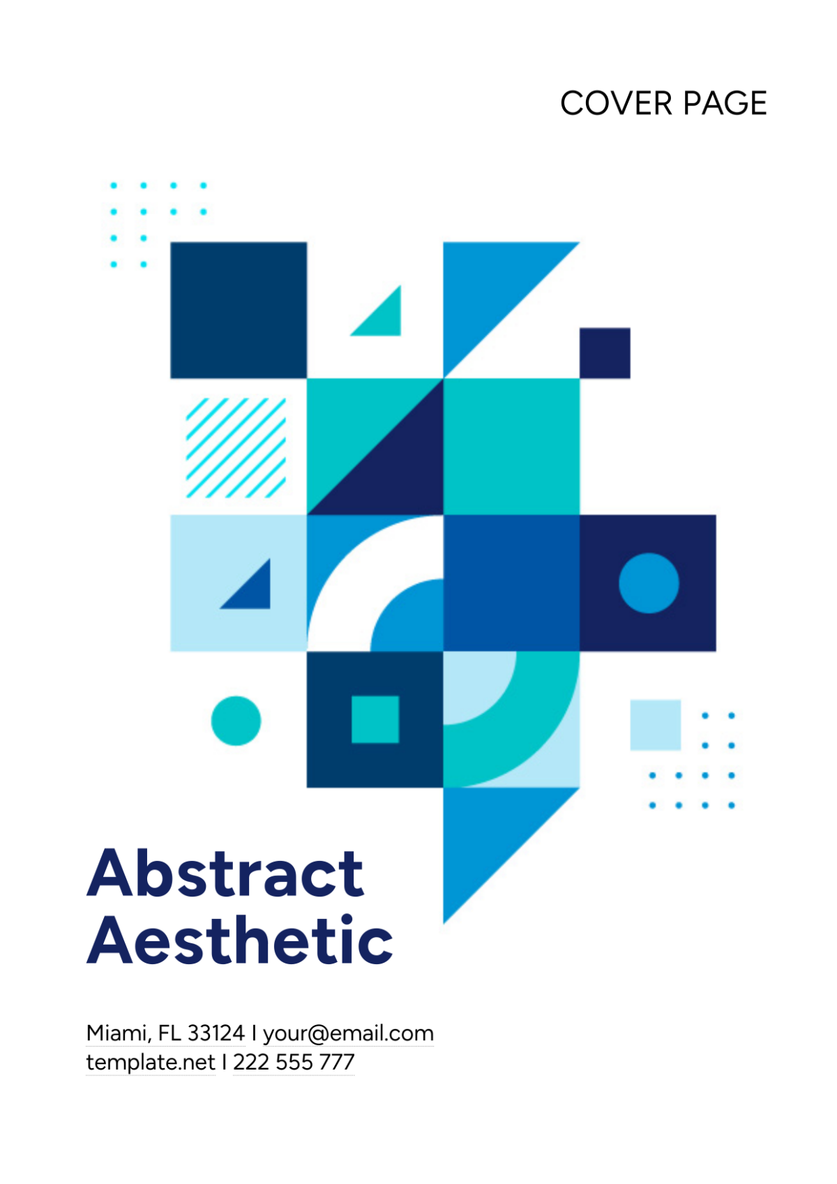 Abstract Aesthetic Cover Page Template