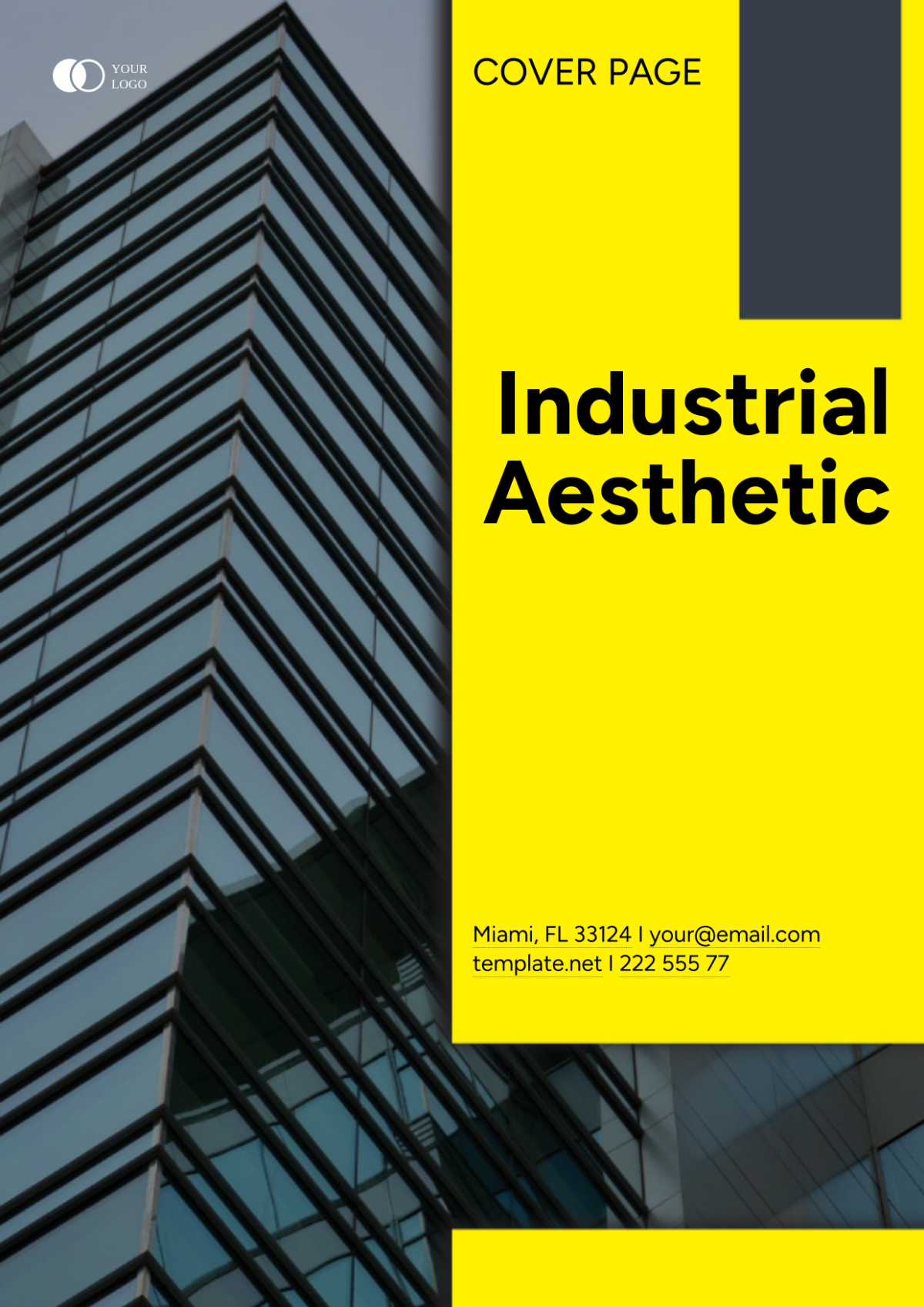 Industrial Aesthetic Cover Page Template