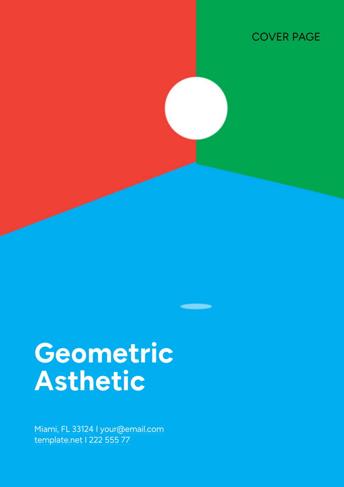 Geometric Abstract Aesthetic Cover Page Template