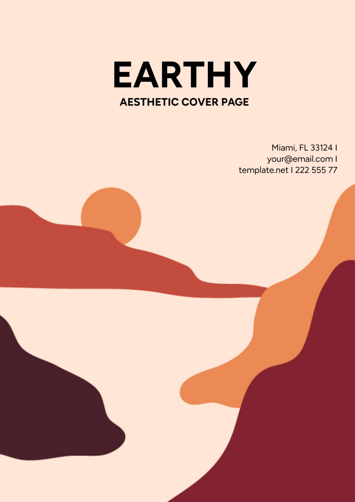 Earthy Aesthetic Cover Page - Edit Online & Download Example