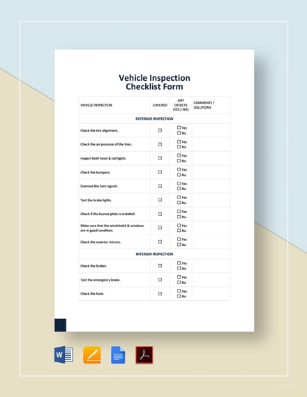 Vehicle Inspection Checklist Template from images.template.net