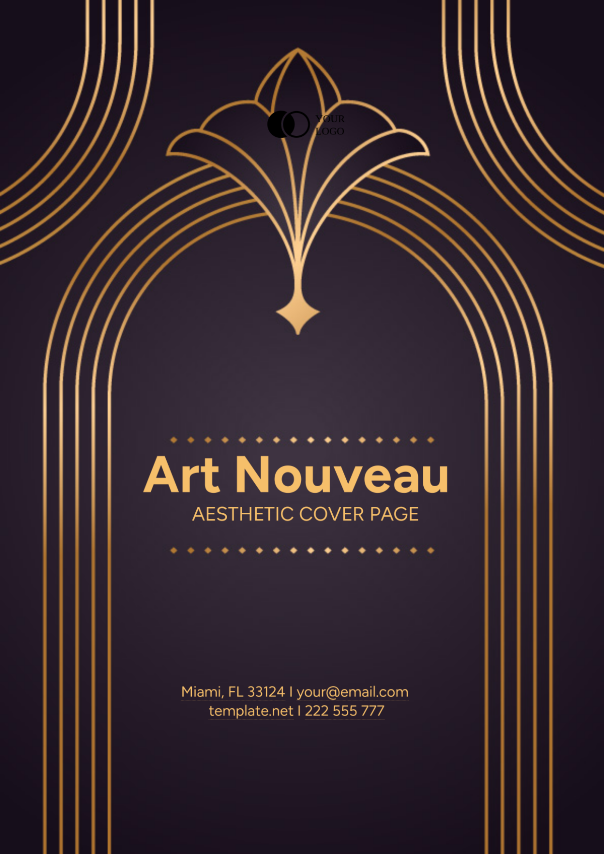 Art Nouveau Aesthetic Cover Page Template