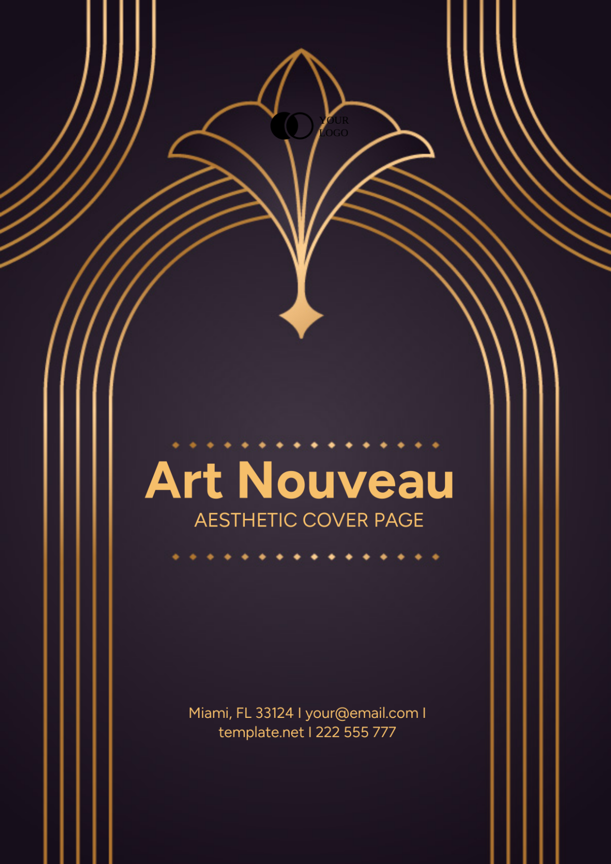 Art Nouveau Aesthetic Cover Page Edit Online & Download Example
