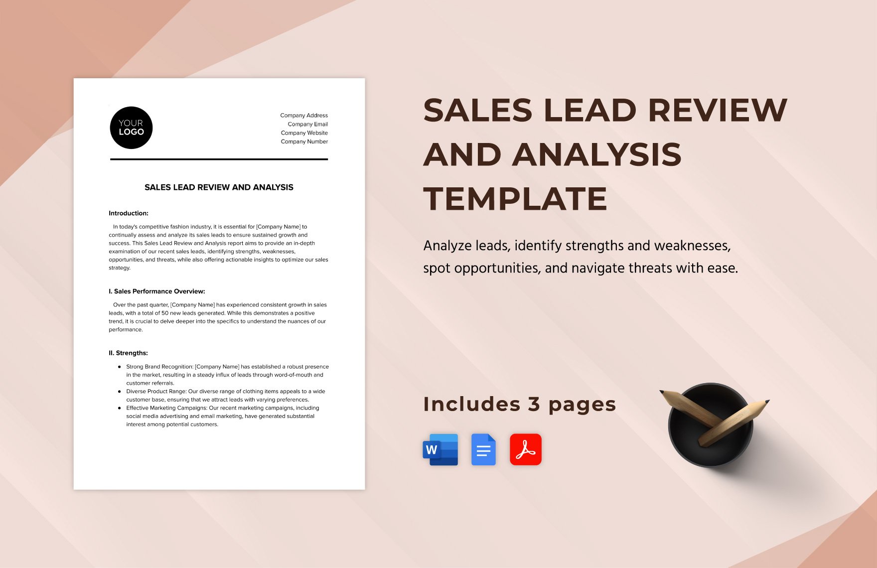 Sales Lead Review and Analysis Template