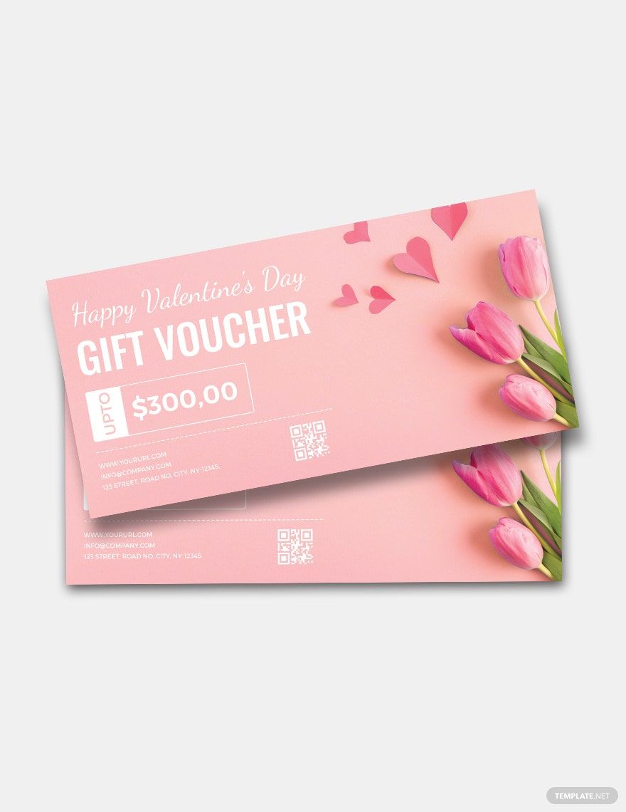 Editable Valentine Day Gift Voucher Template in Word, PSD, Apple Pages, Publisher, Outlook