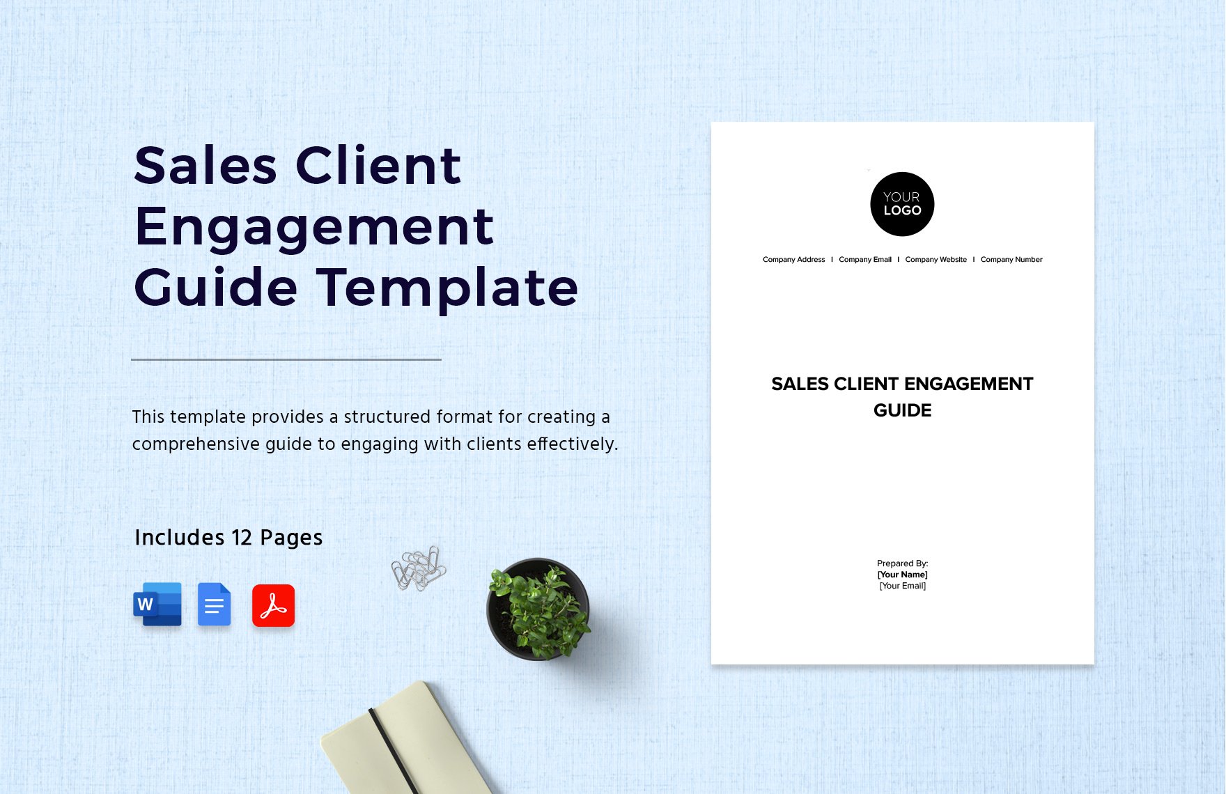 Sales Client Engagement Guide Template in Word, Google Docs, PDF