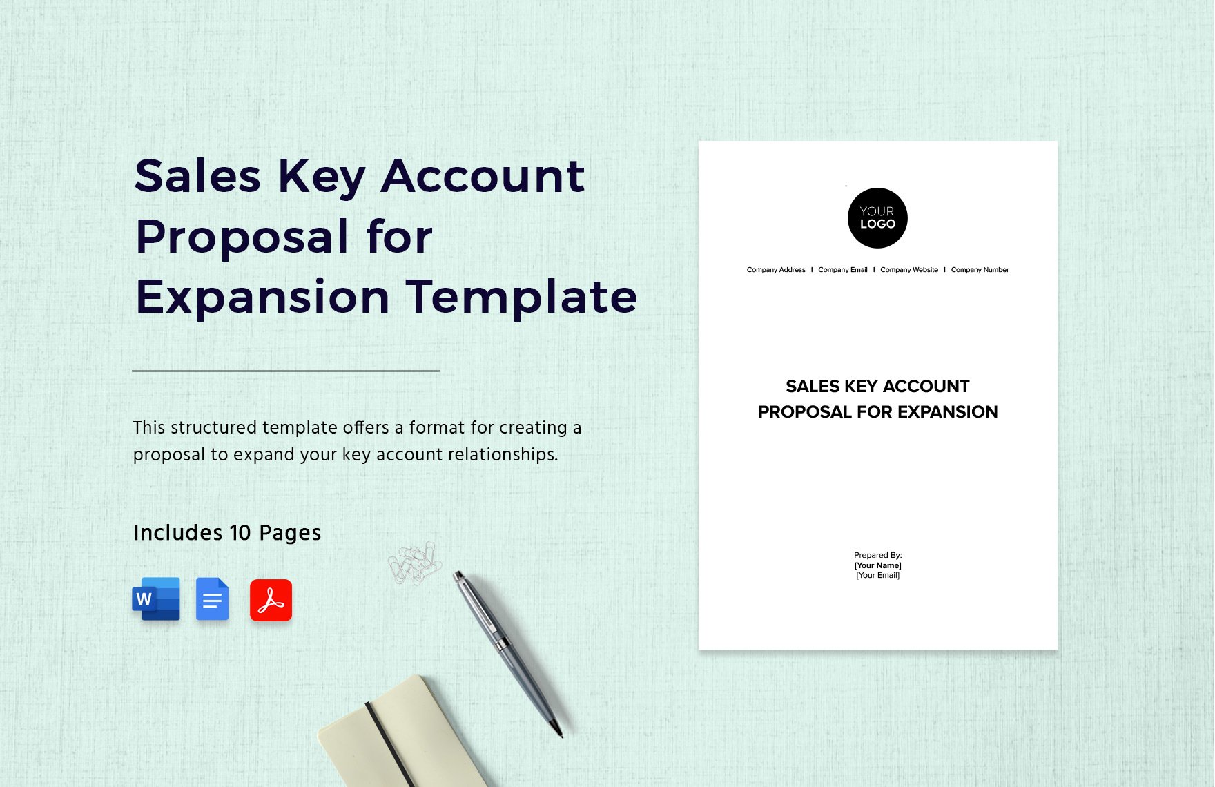 Sales Key Account Proposal for Expansion Template in Word, Google Docs, PDF