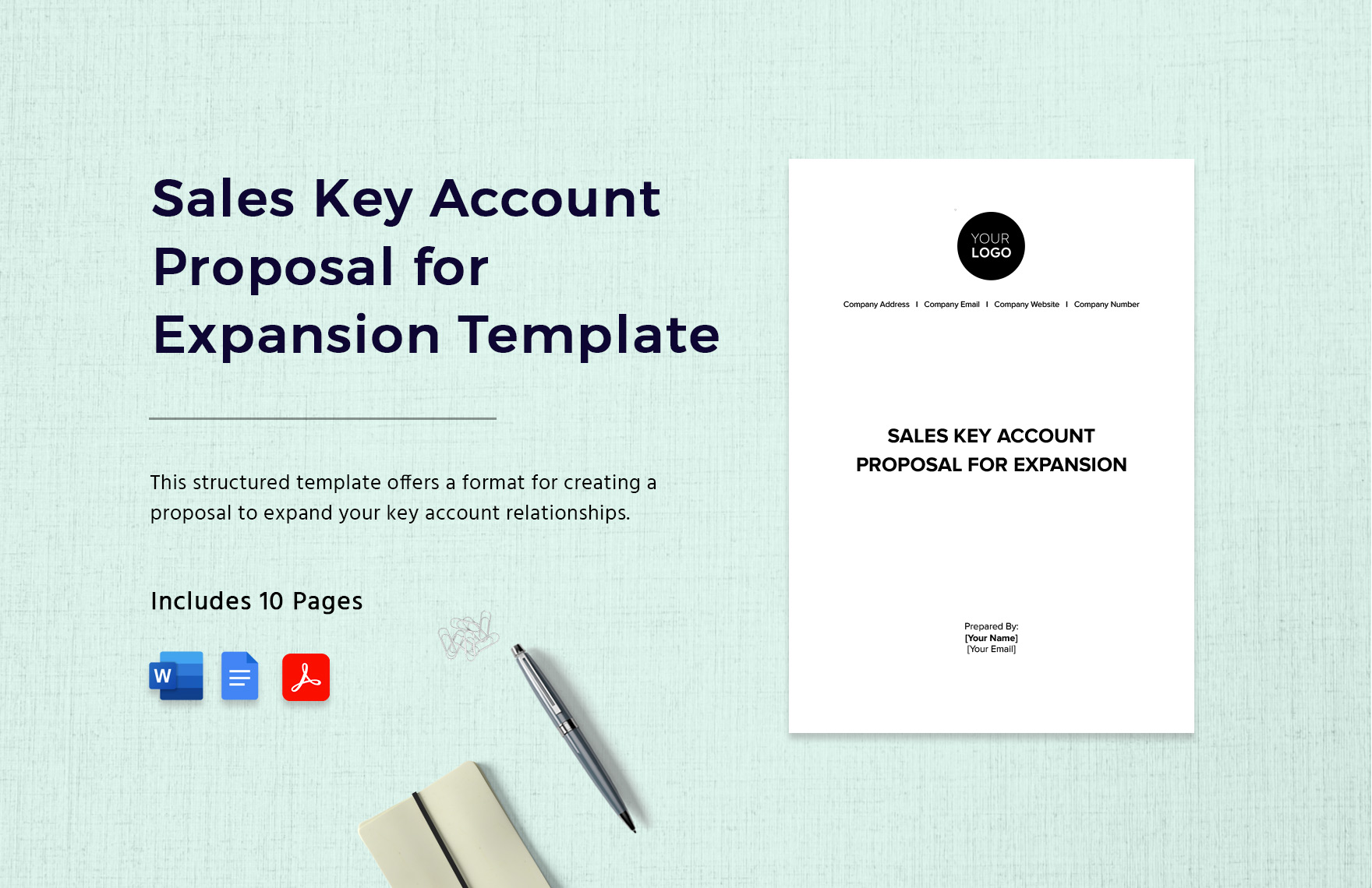 Sales Key Account Proposal for Expansion Template in Word, PDF, Google Docs - Download | Template.net