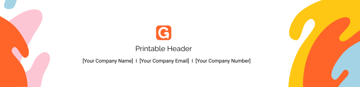 Geometric Printable Header