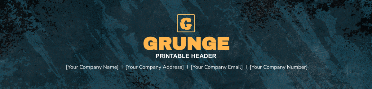 Grunge Printable Header