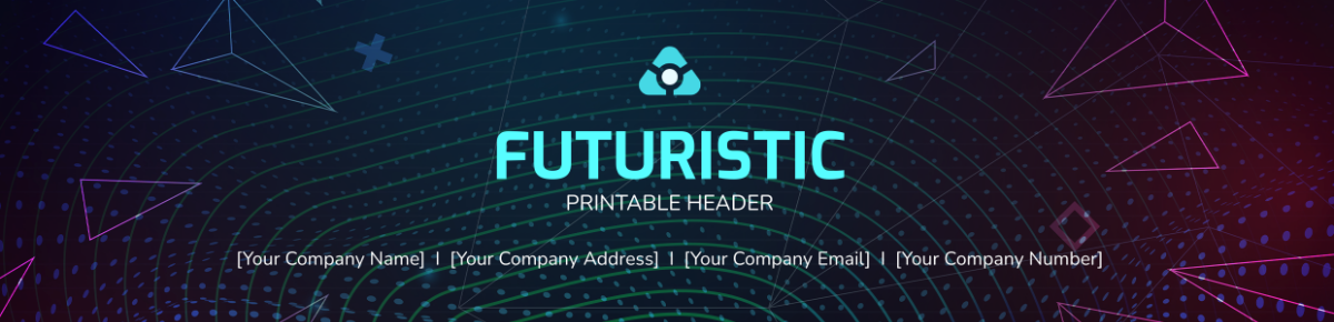 Futuristic Printable Header