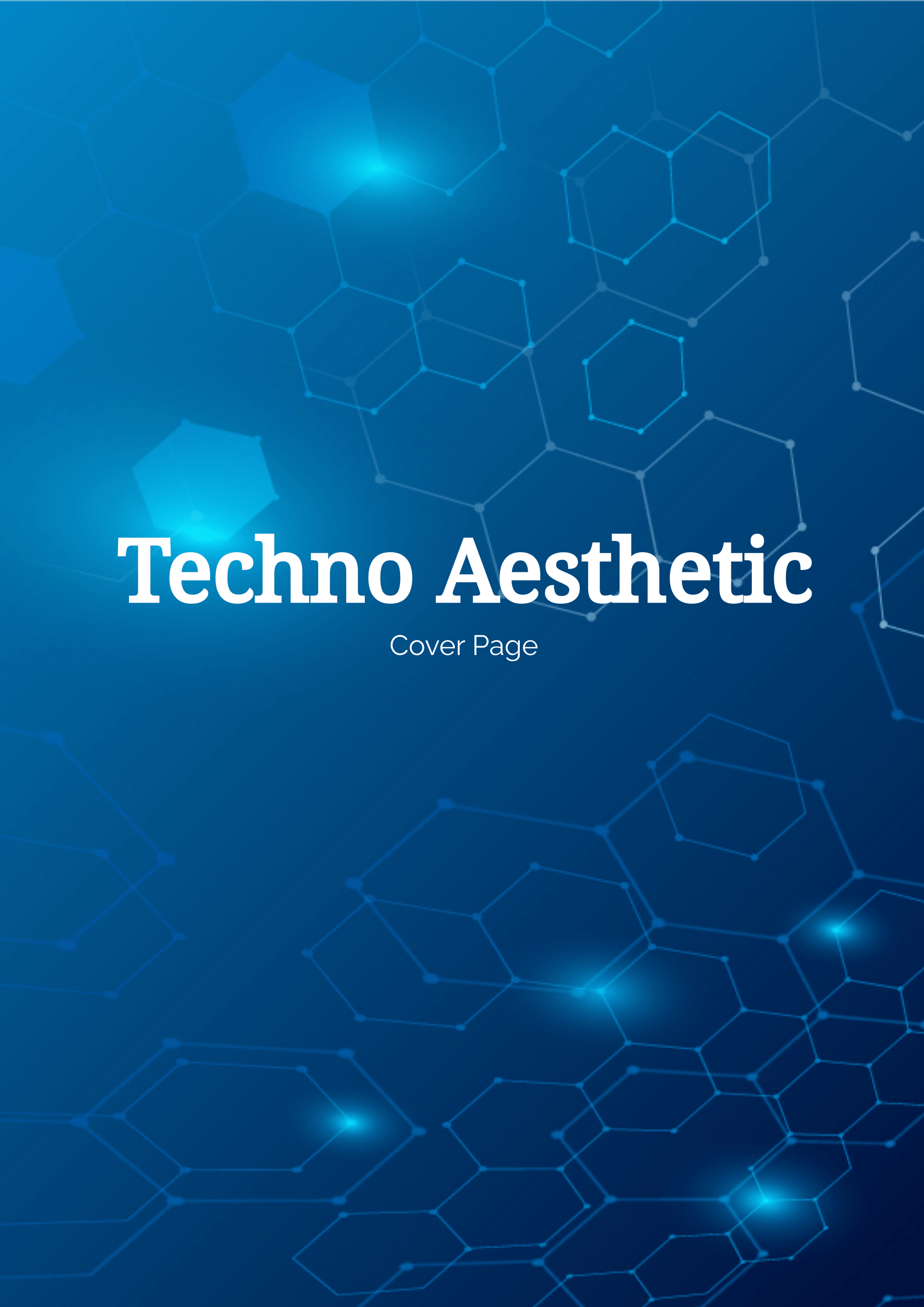 Techno Aesthetic Cover Page Template