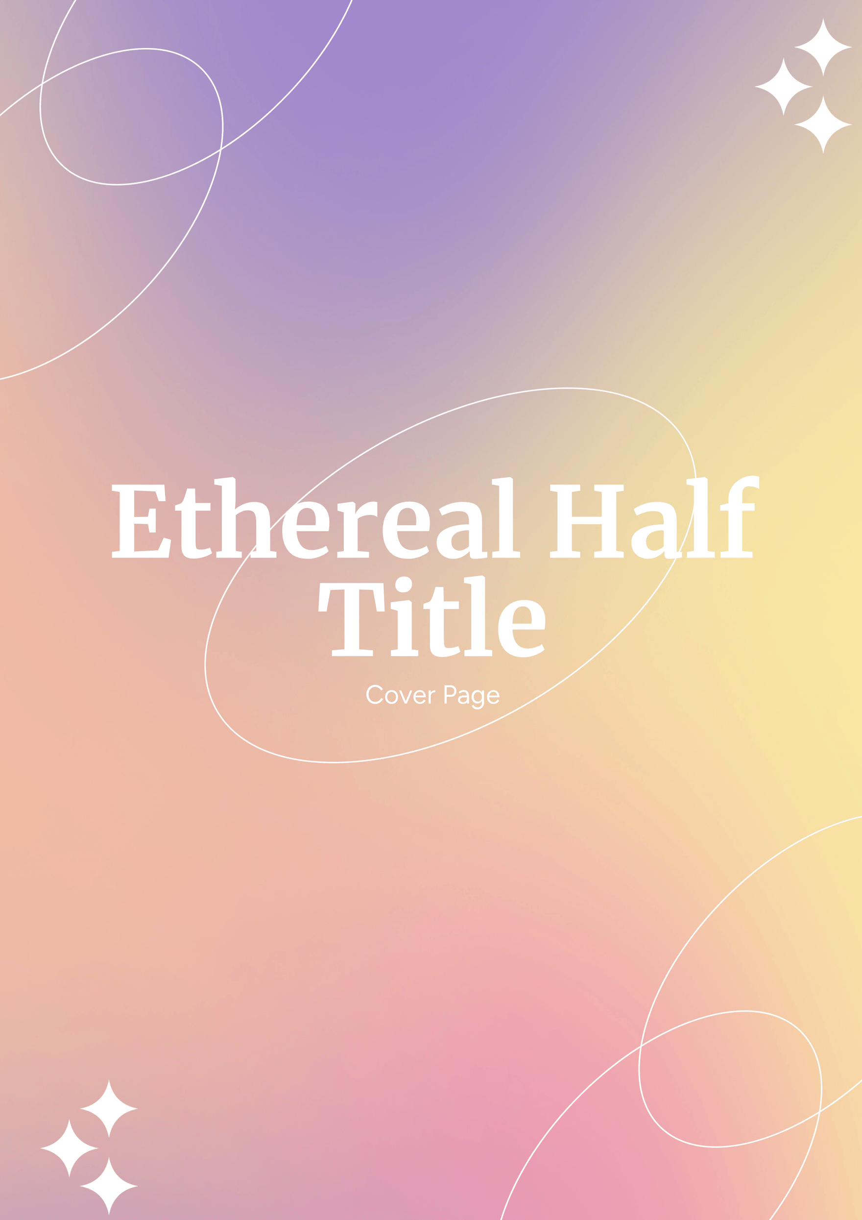 Ethereal Half Title Cover Page Template
