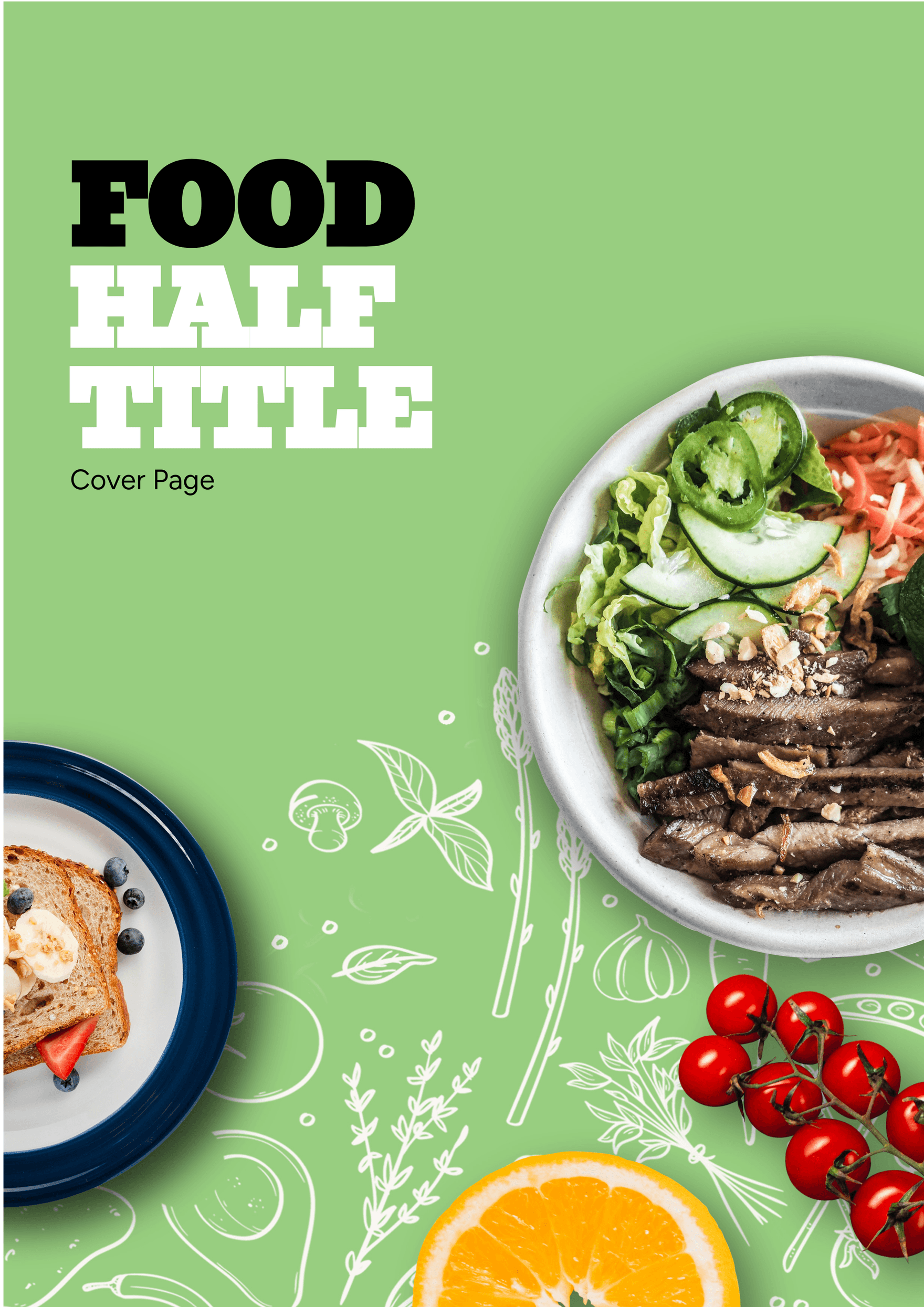 Food Half Title Cover Page Template