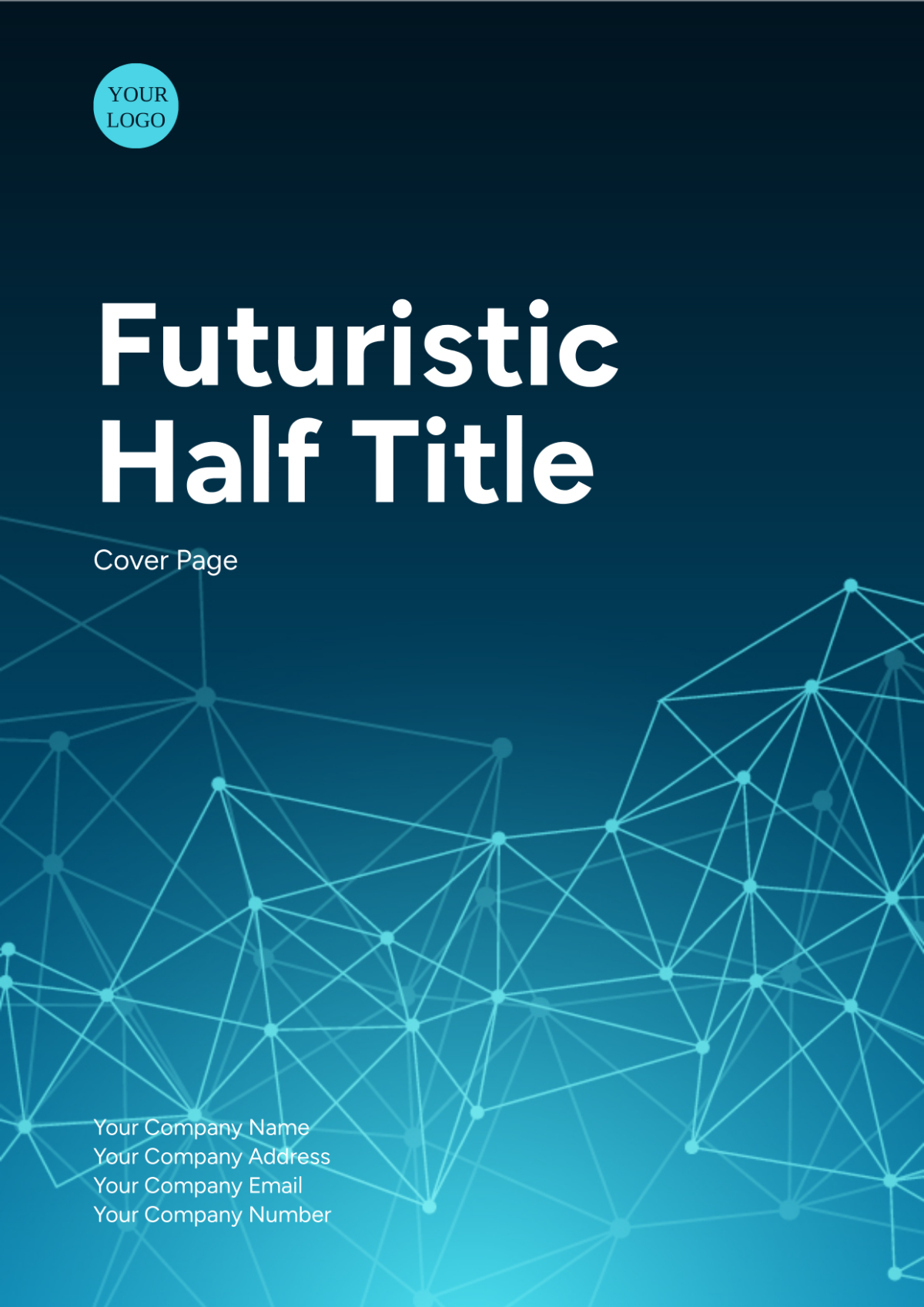 Futuristic Half Title Cover Page