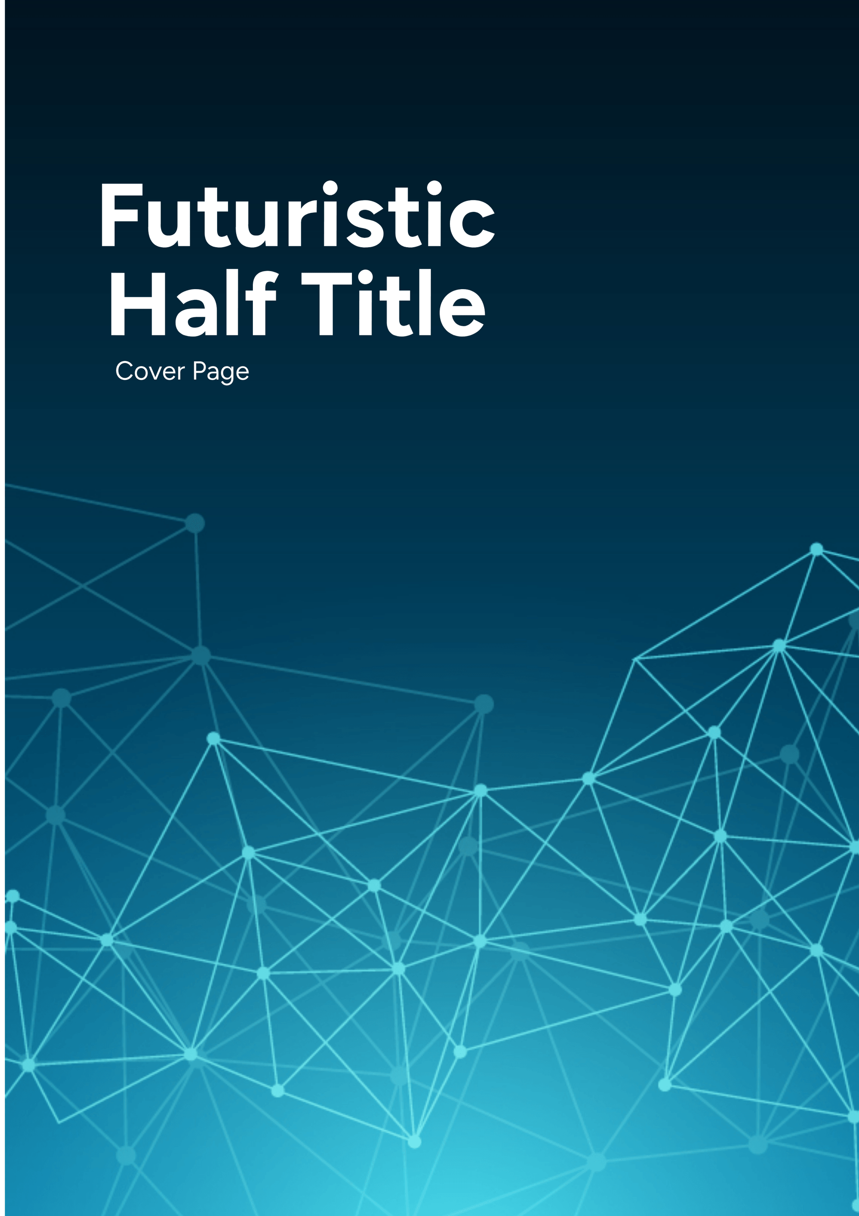 Futuristic Half Title Cover Page Template