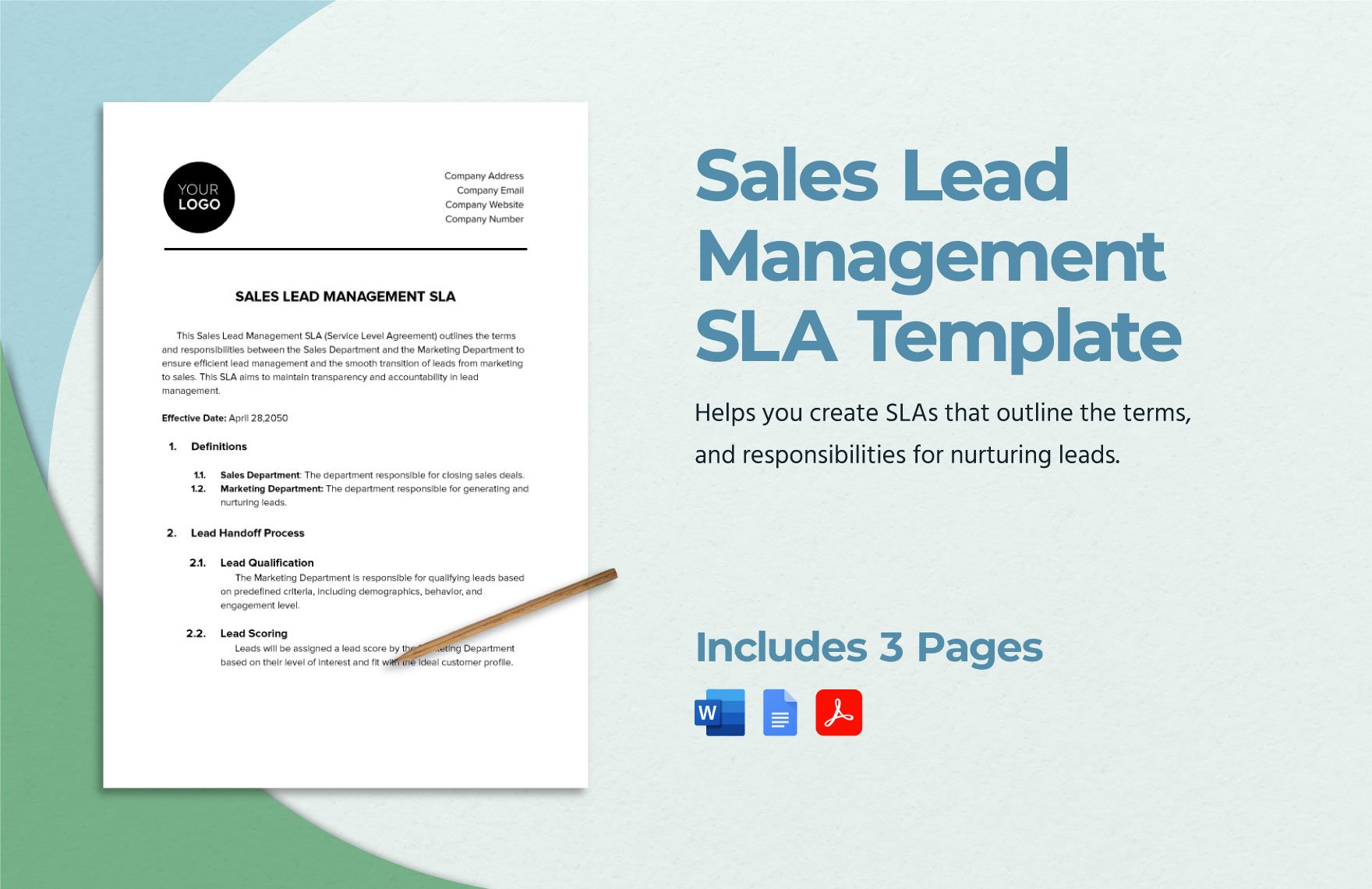 Sales Lead Management SLA Template