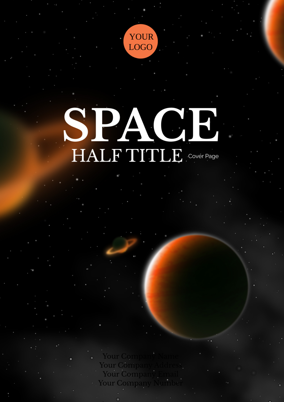 Space Half Title Cover Page