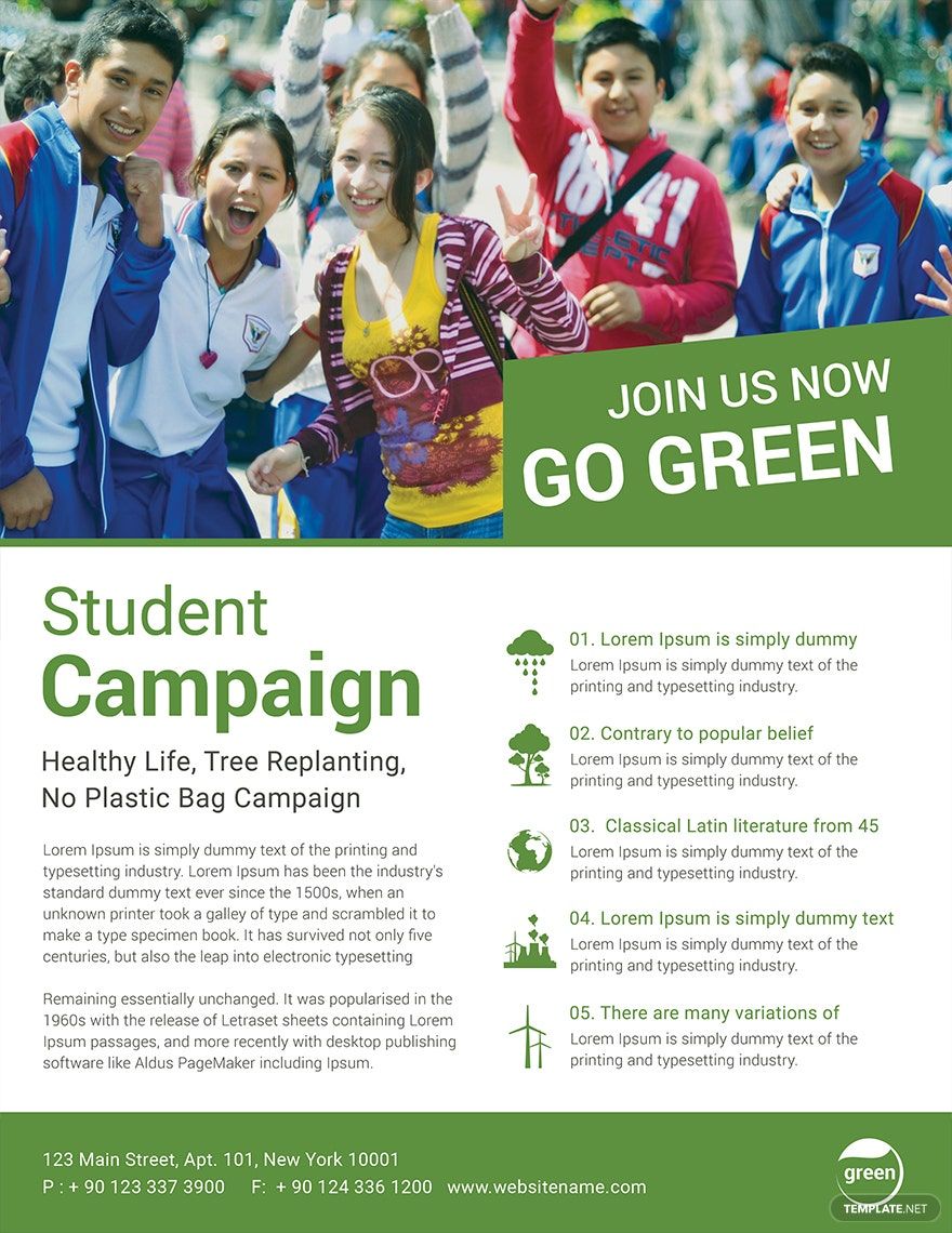 Student Campaign Flyer Templatte