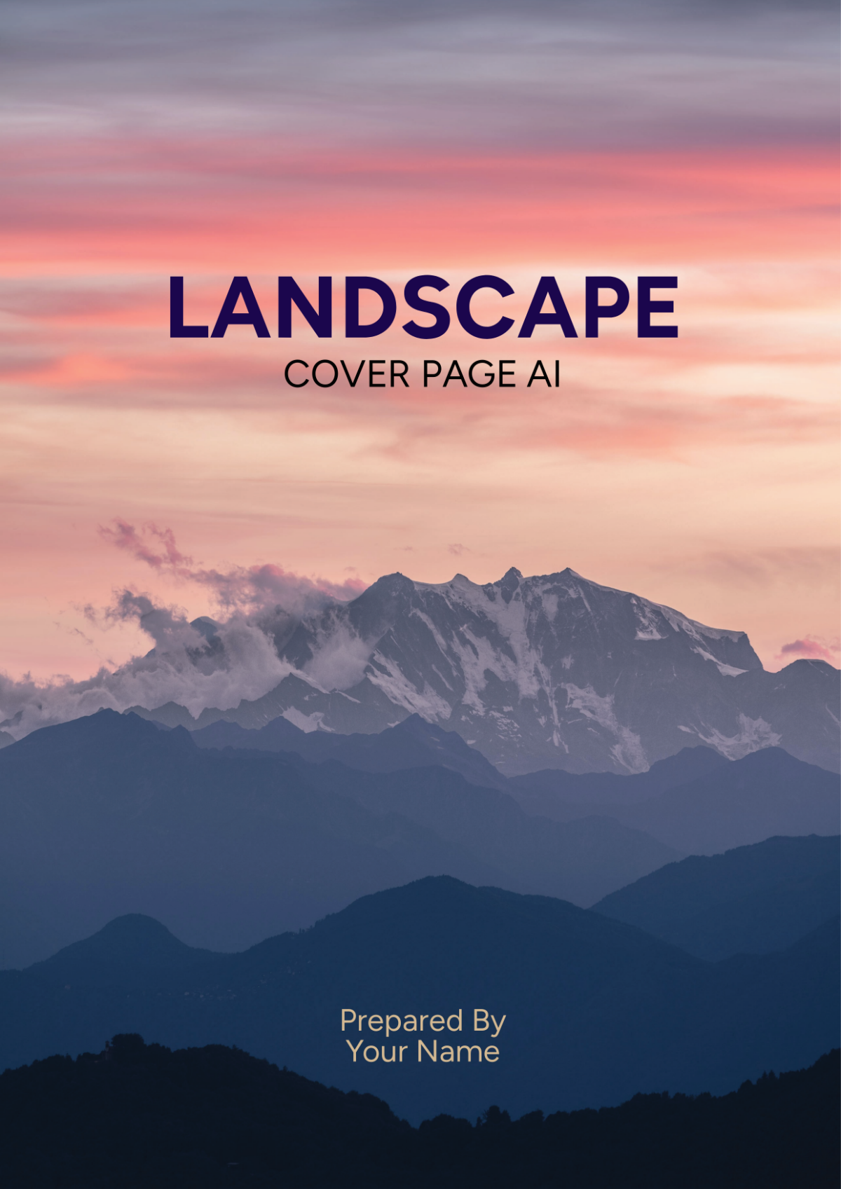 Landscape Cover Page AI Template