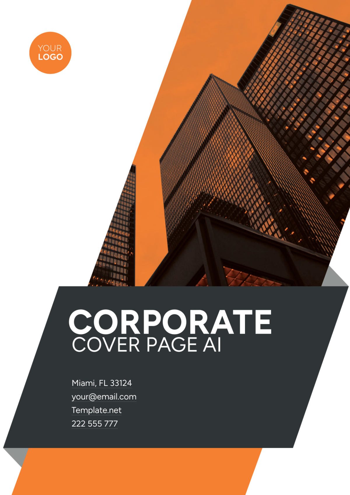 Corporate Cover Page AI Template