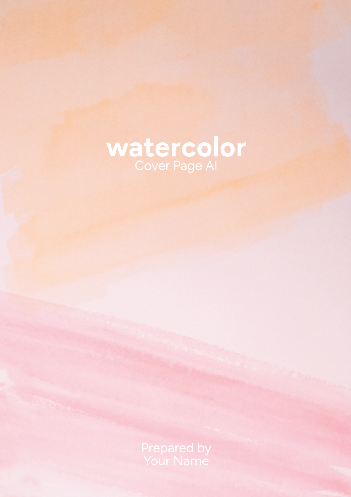 Watercolor Cover Page AI Template