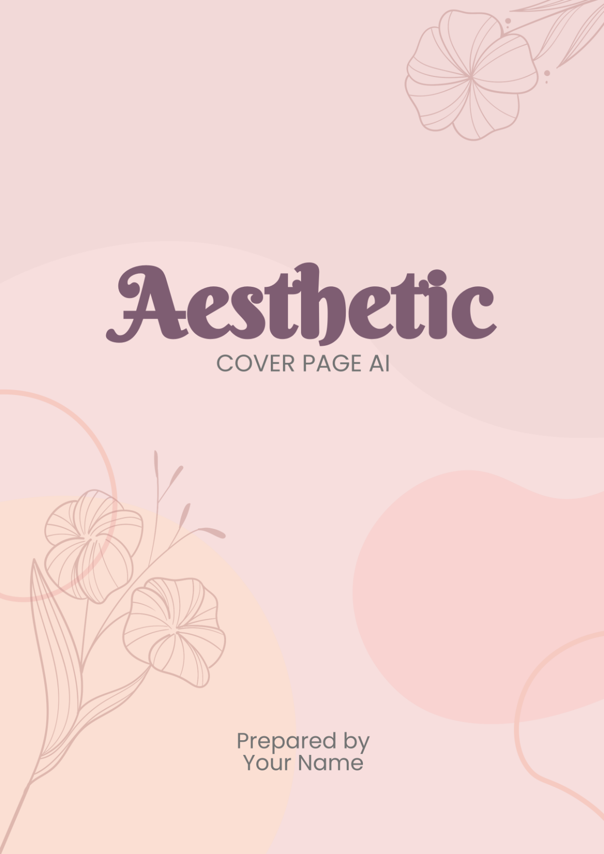 Aesthetic Cover Page AI Template