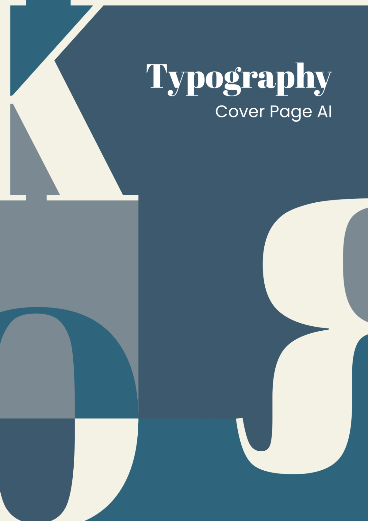 Typography Cover Page AI Template